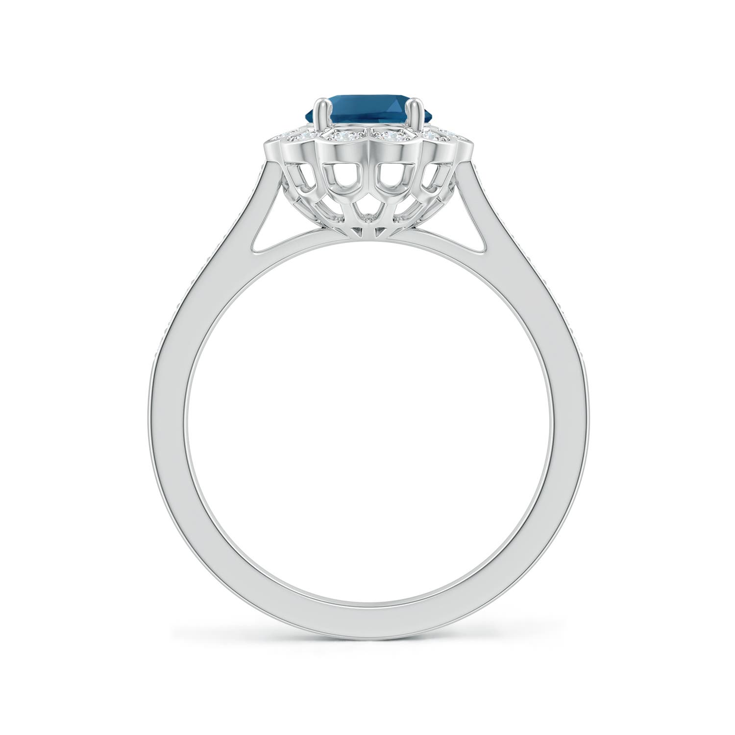 AAA - London Blue Topaz / 1.72 CT / 14 KT White Gold