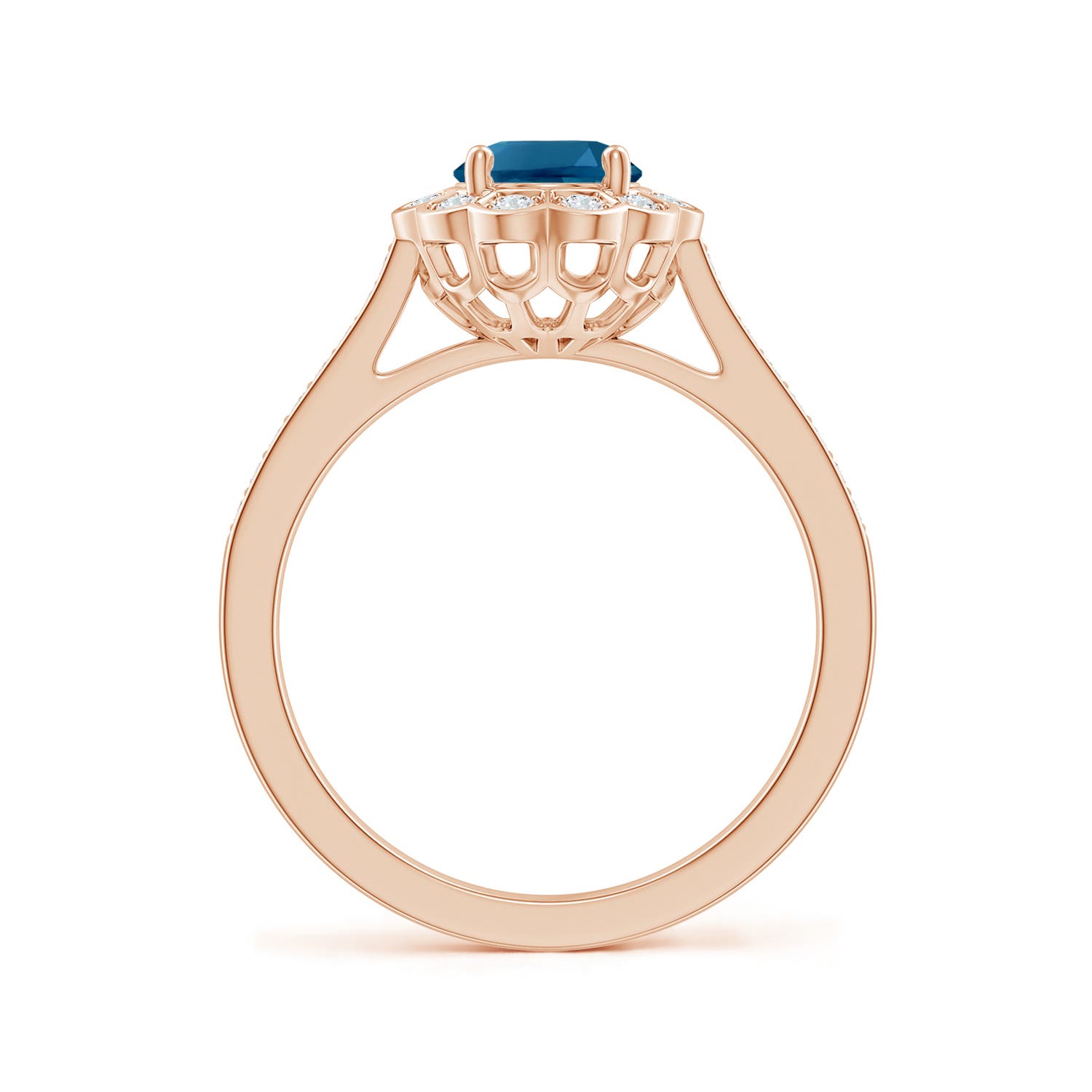 AAAA - London Blue Topaz / 1.72 CT / 14 KT Rose Gold