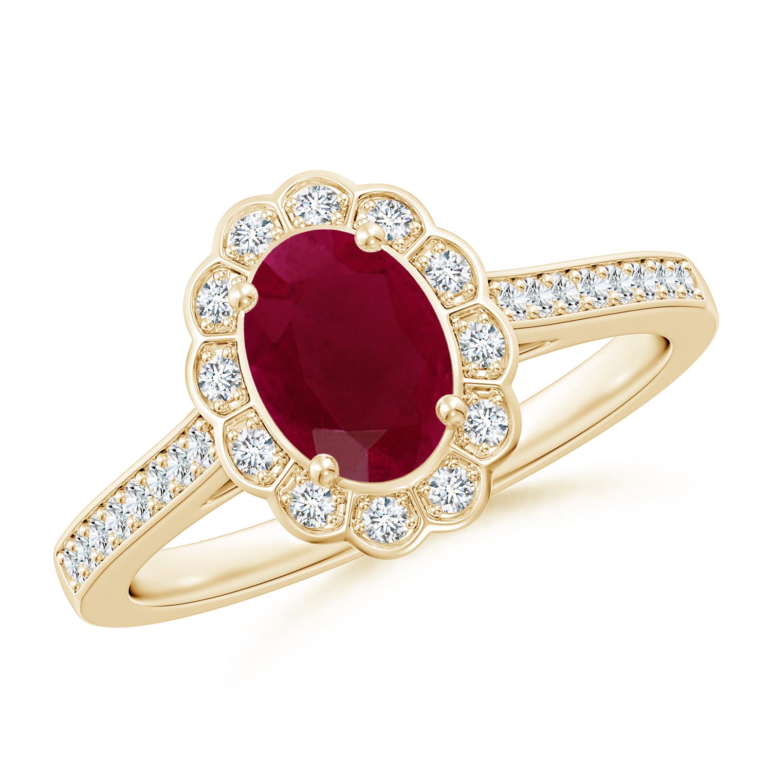 A - Ruby / 1.2 CT / 14 KT Yellow Gold