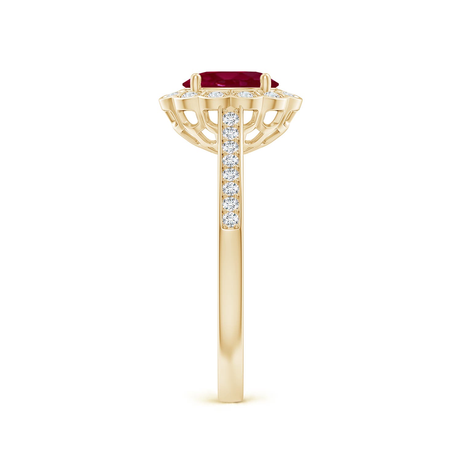 A - Ruby / 1.2 CT / 14 KT Yellow Gold