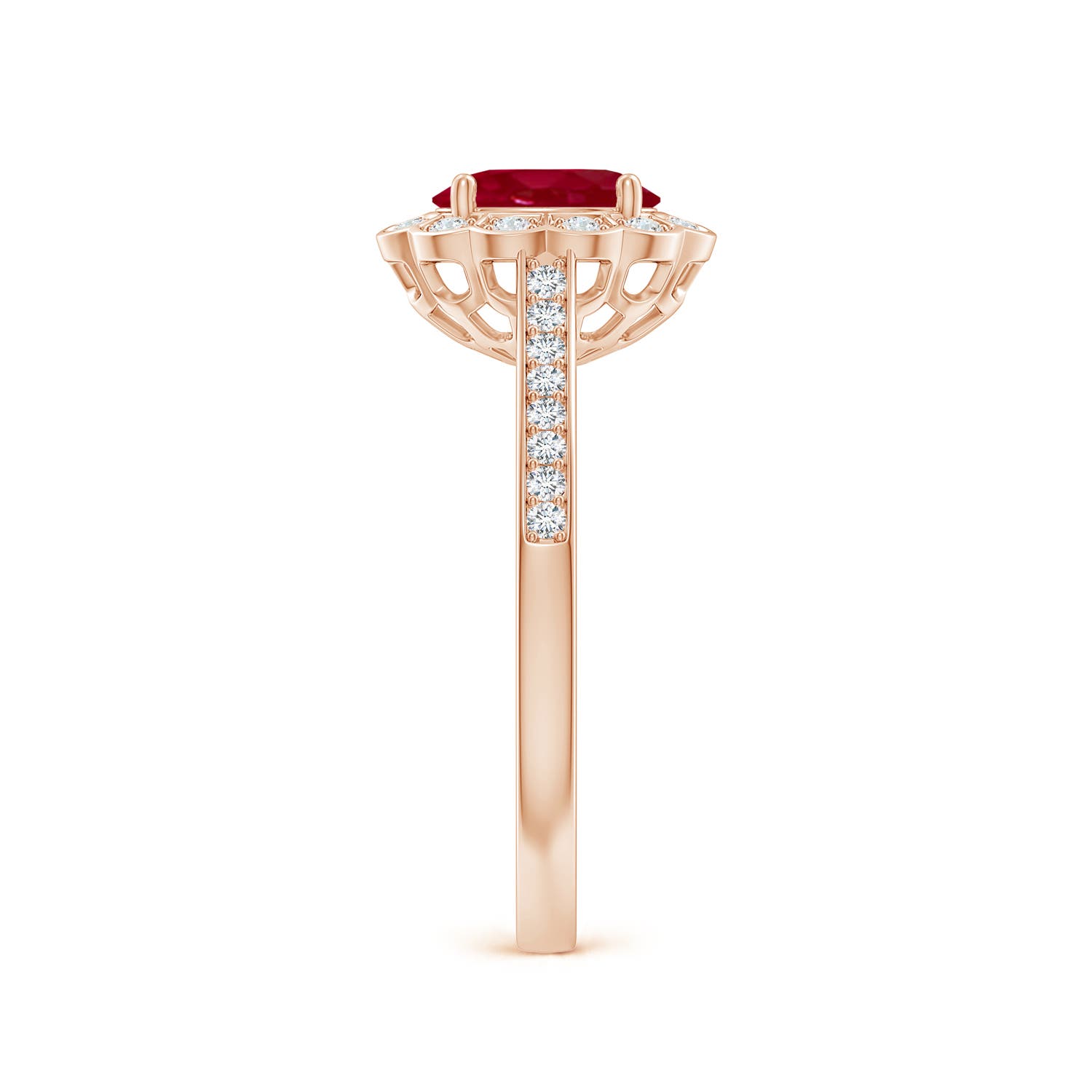 AA - Ruby / 1.2 CT / 14 KT Rose Gold