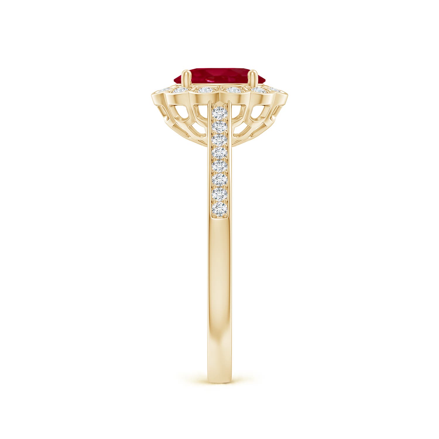 AA - Ruby / 1.2 CT / 14 KT Yellow Gold