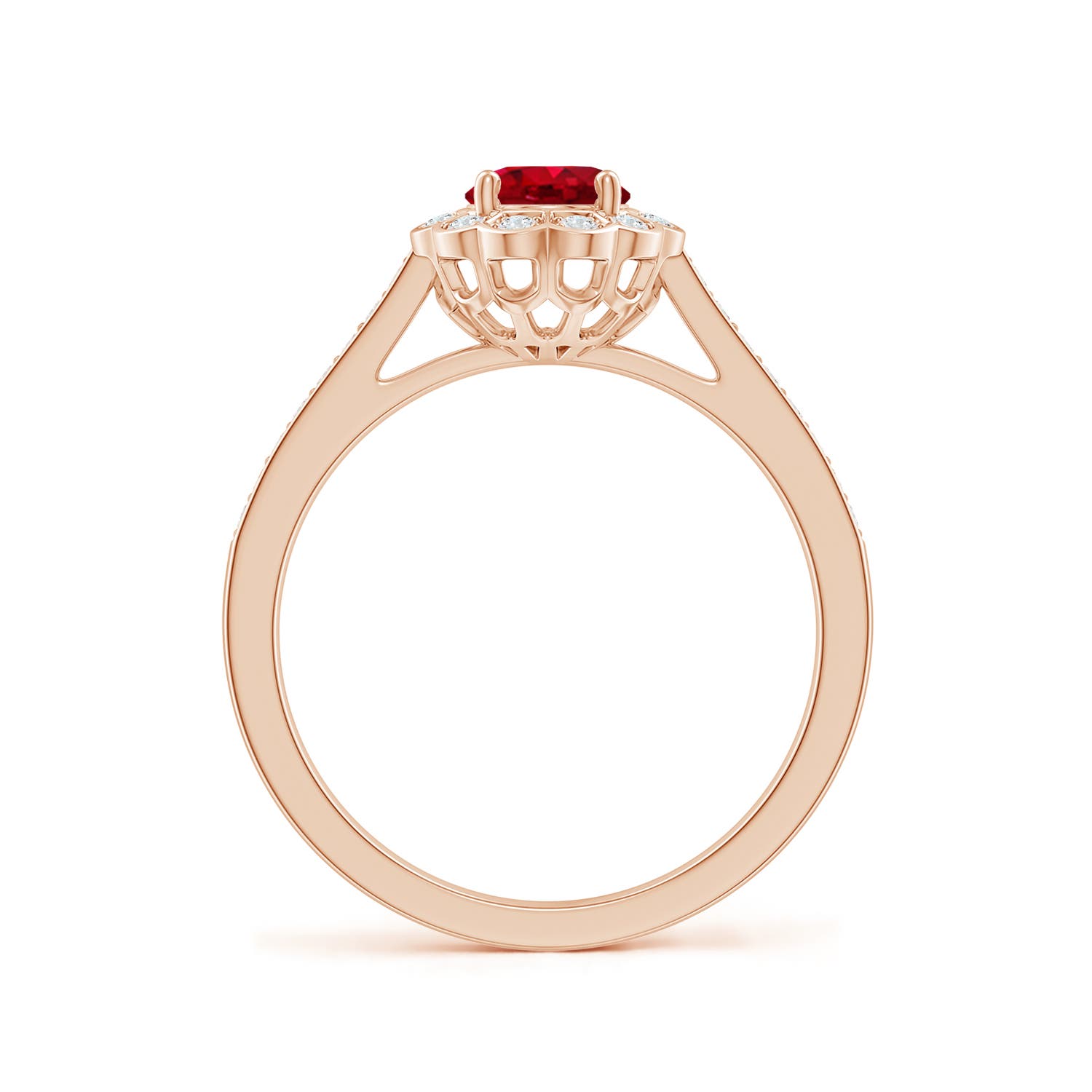 AAA - Ruby / 1.2 CT / 14 KT Rose Gold