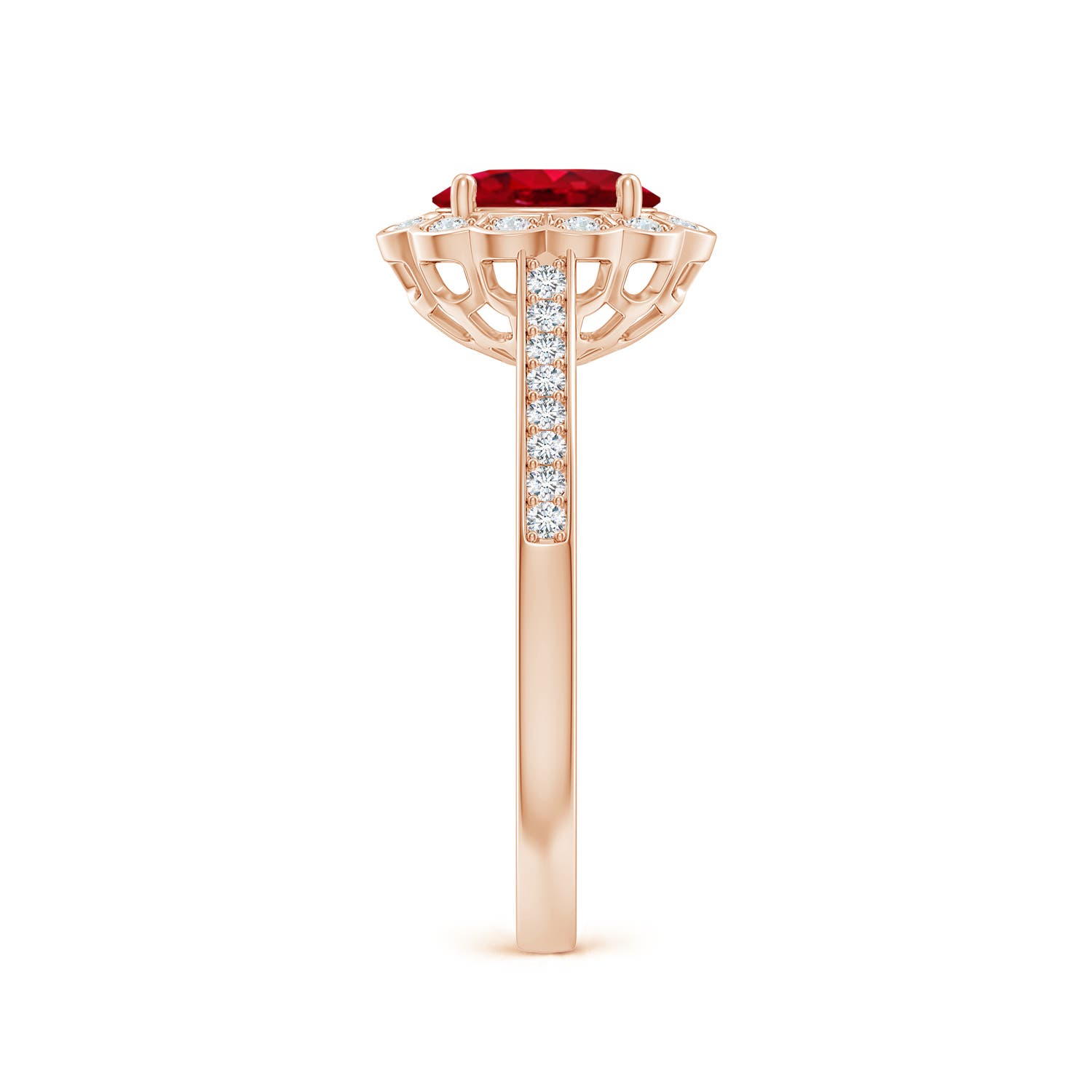 AAA - Ruby / 1.2 CT / 14 KT Rose Gold