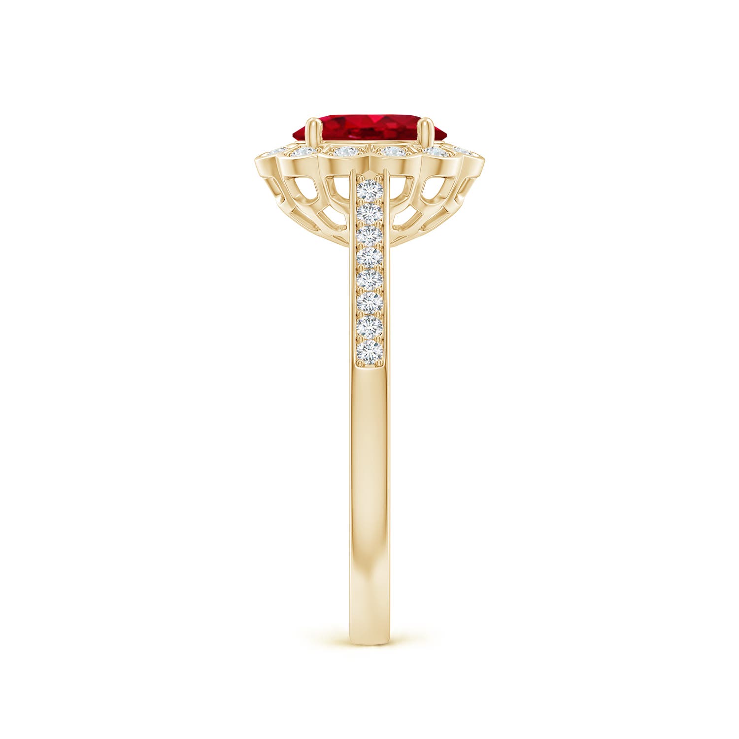 AAA - Ruby / 1.2 CT / 14 KT Yellow Gold