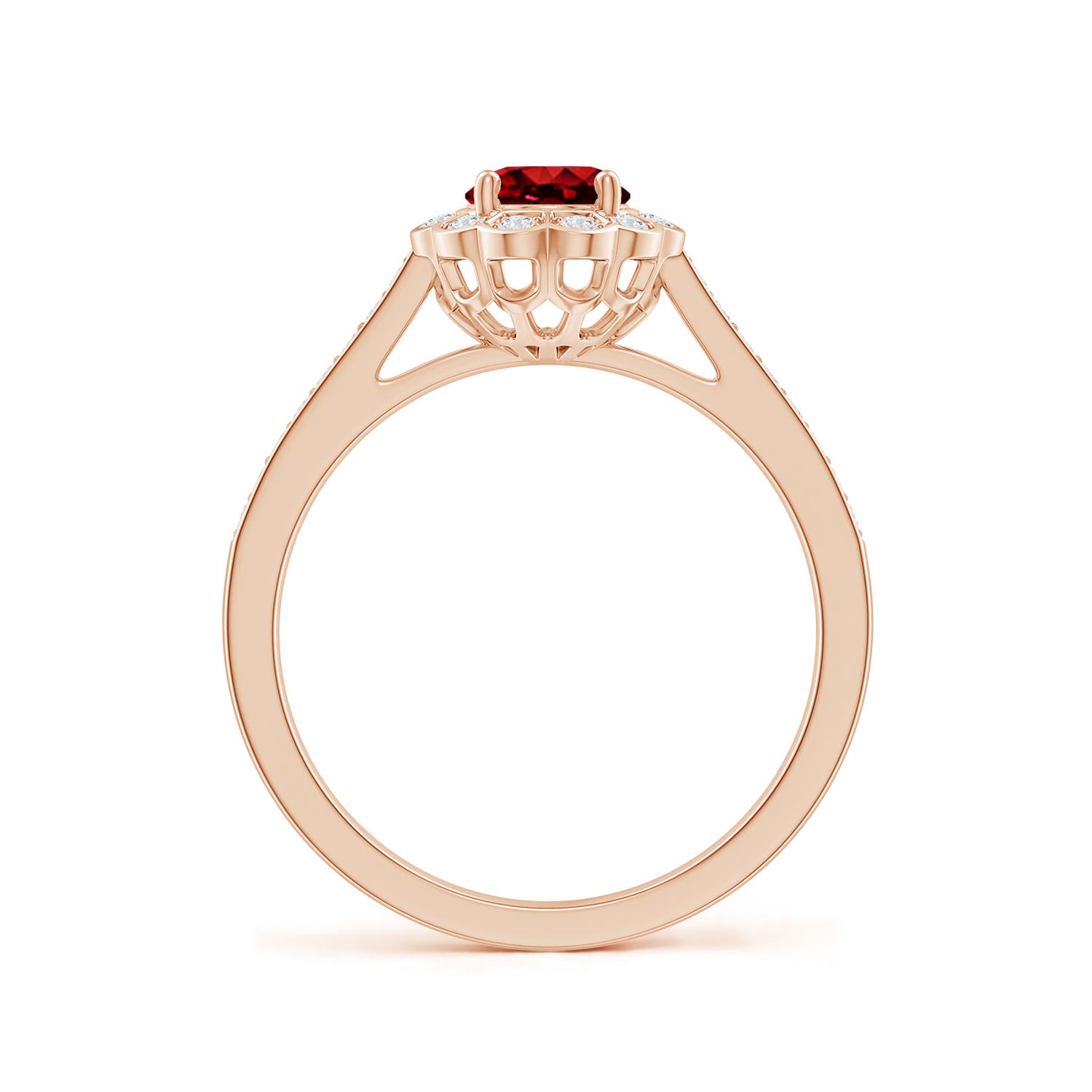 AAAA - Ruby / 1.2 CT / 14 KT Rose Gold