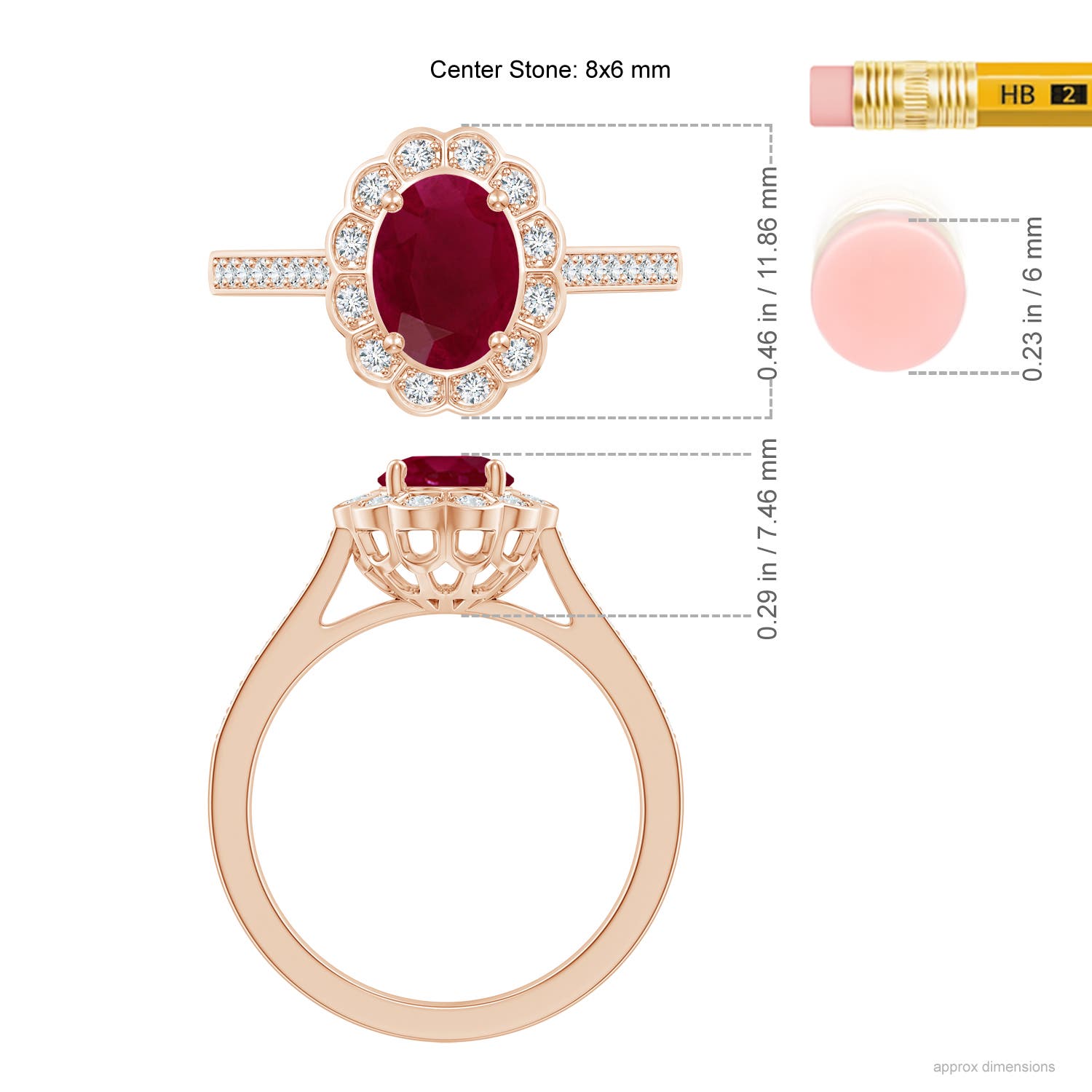 A - Ruby / 1.47 CT / 14 KT Rose Gold