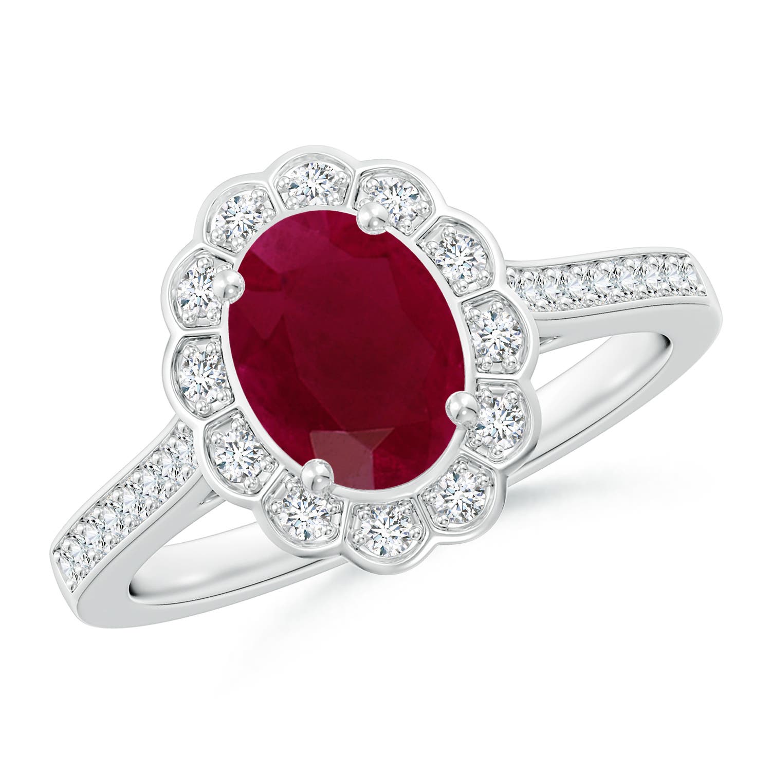 A - Ruby / 1.47 CT / 14 KT White Gold