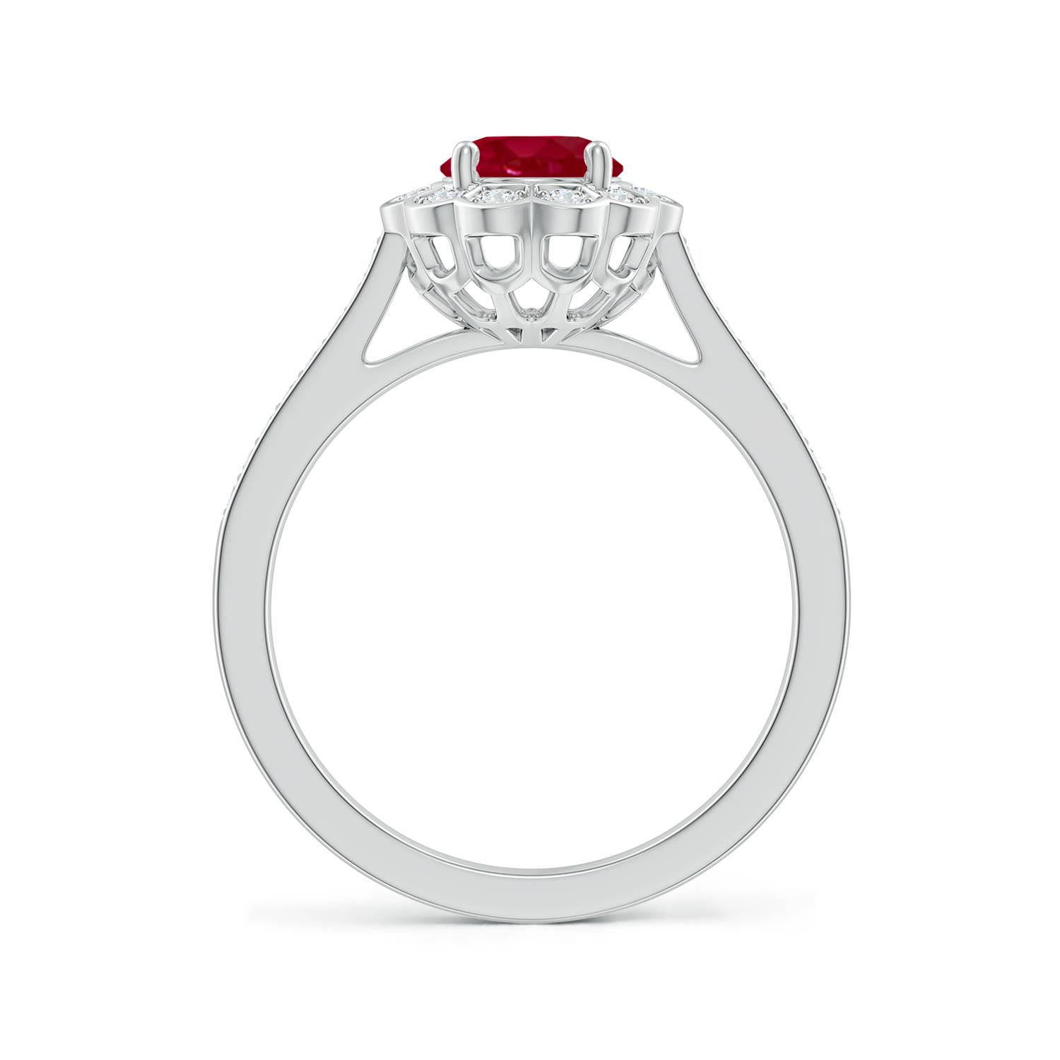 AA - Ruby / 1.47 CT / 14 KT White Gold