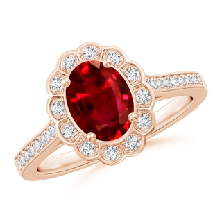 Oval Lab-Grown Lab Grown Ruby