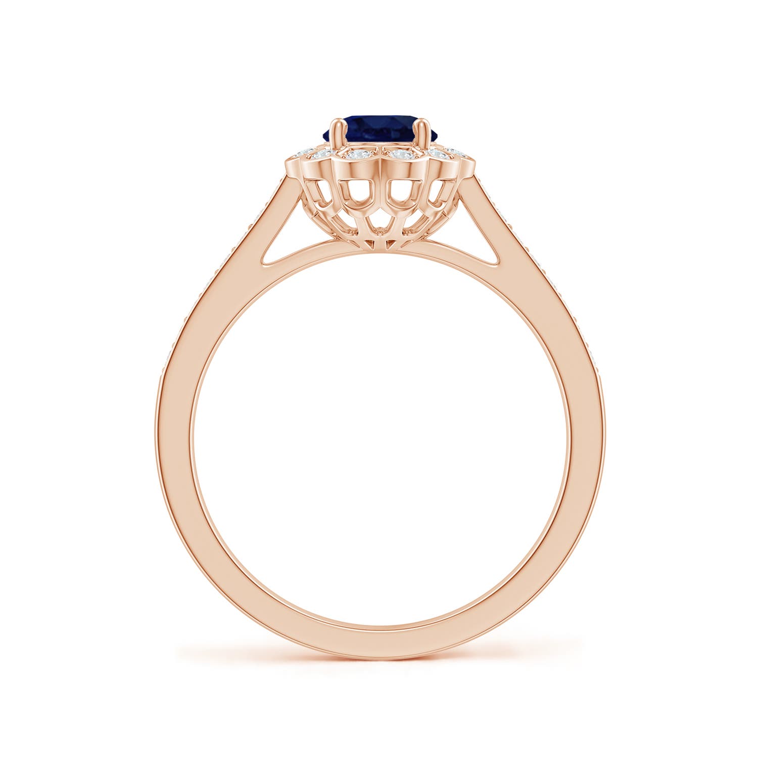 A - Blue Sapphire / 1.05 CT / 14 KT Rose Gold