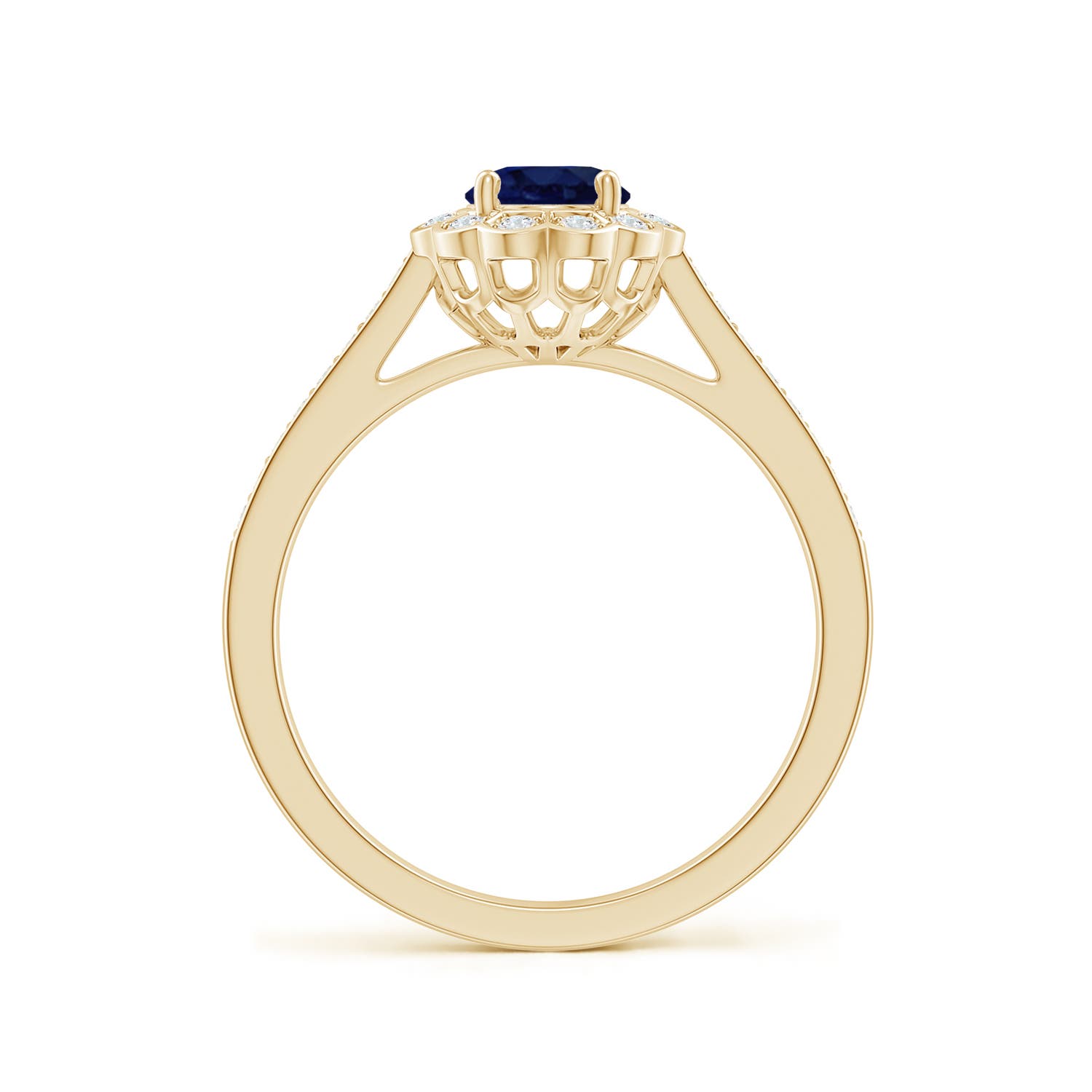 A - Blue Sapphire / 1.05 CT / 14 KT Yellow Gold