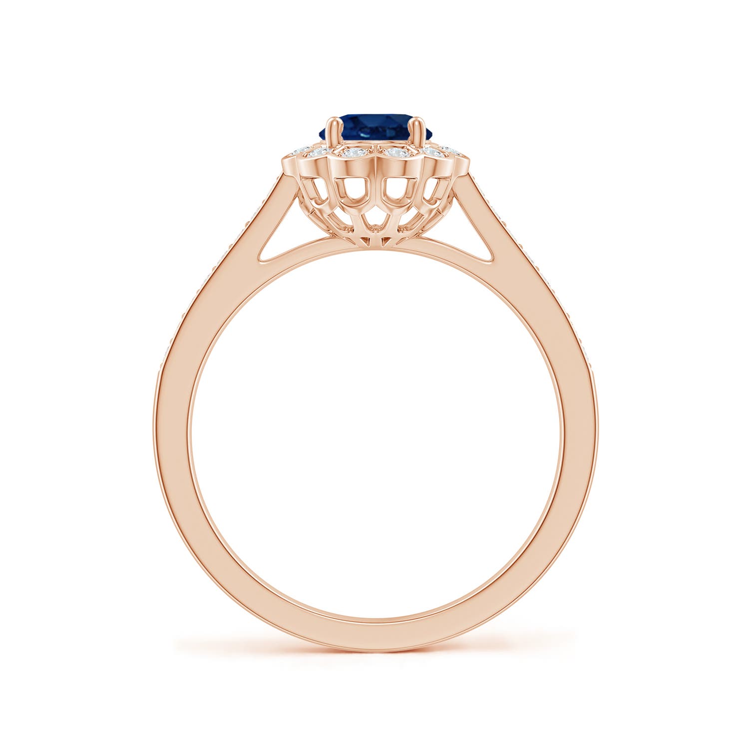 AA - Blue Sapphire / 1.05 CT / 14 KT Rose Gold