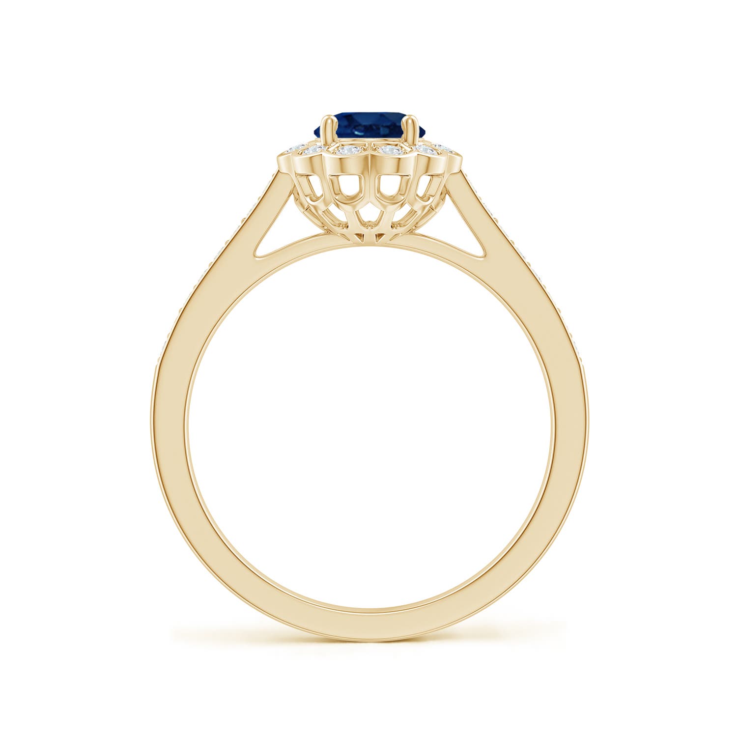 AA - Blue Sapphire / 1.05 CT / 14 KT Yellow Gold