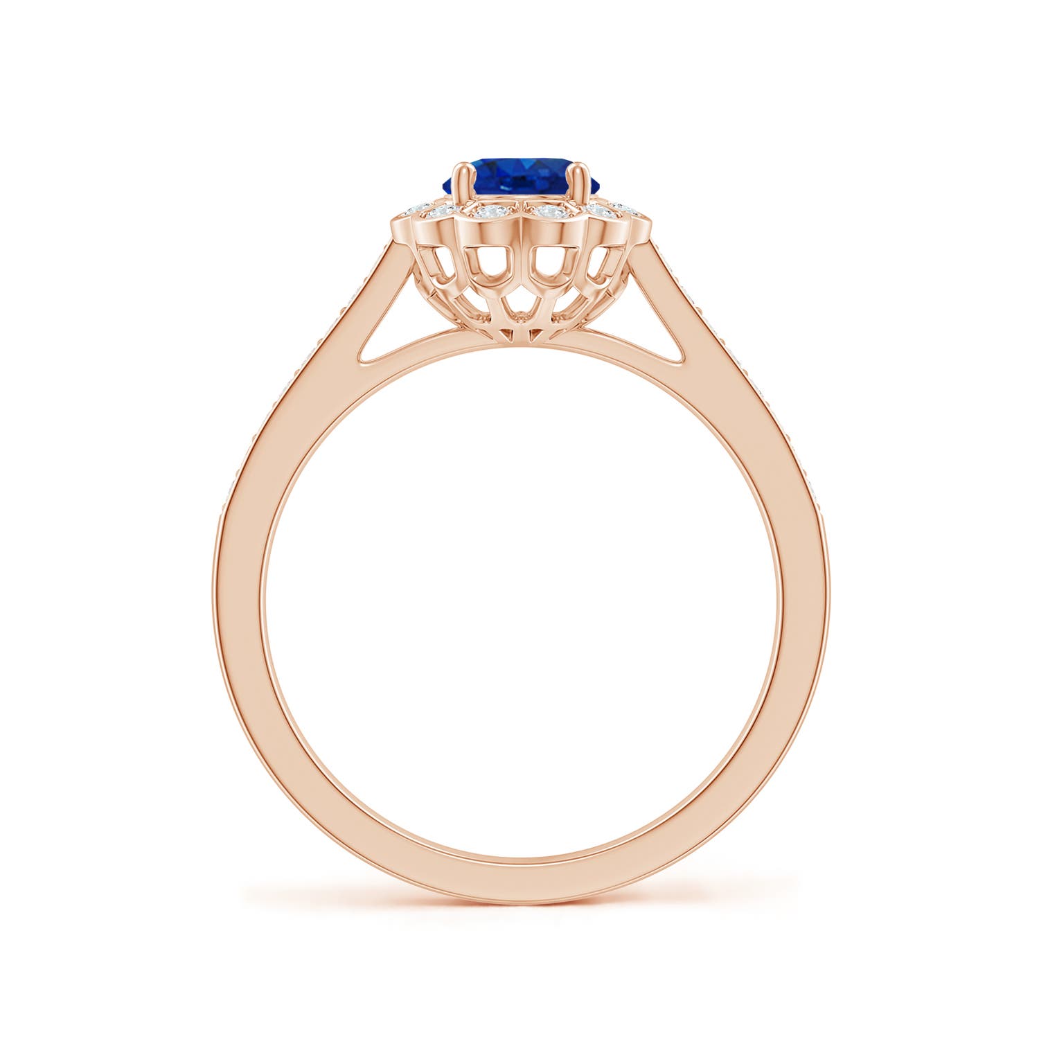 AAA - Blue Sapphire / 1.05 CT / 14 KT Rose Gold