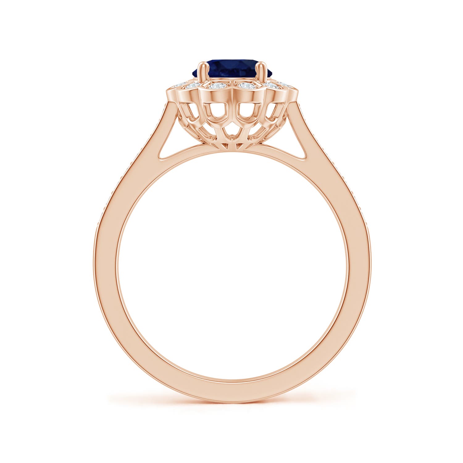 A - Blue Sapphire / 1.77 CT / 14 KT Rose Gold