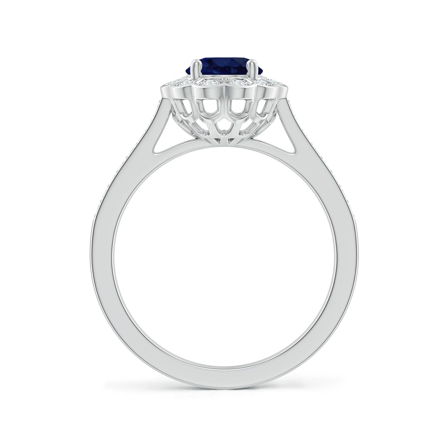 A - Blue Sapphire / 1.77 CT / 14 KT White Gold