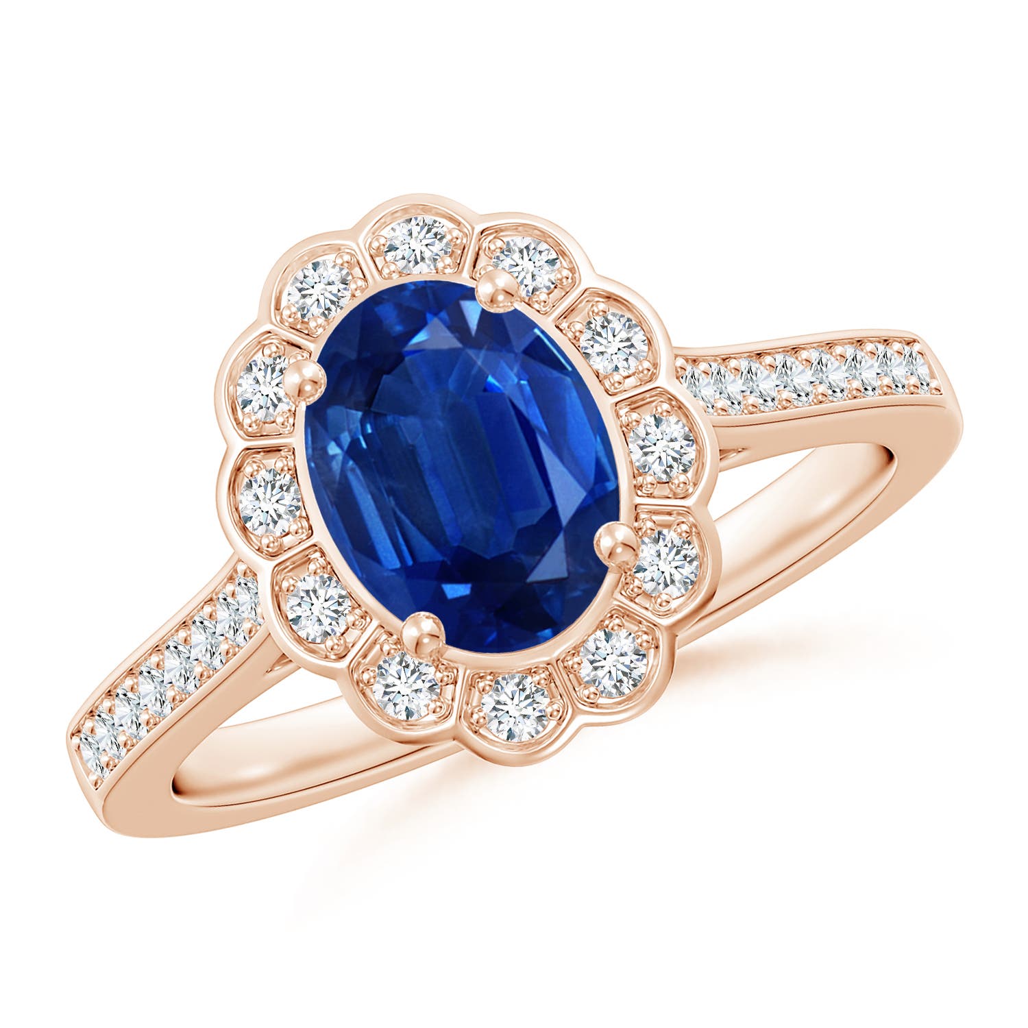 AAA - Blue Sapphire / 1.77 CT / 14 KT Rose Gold