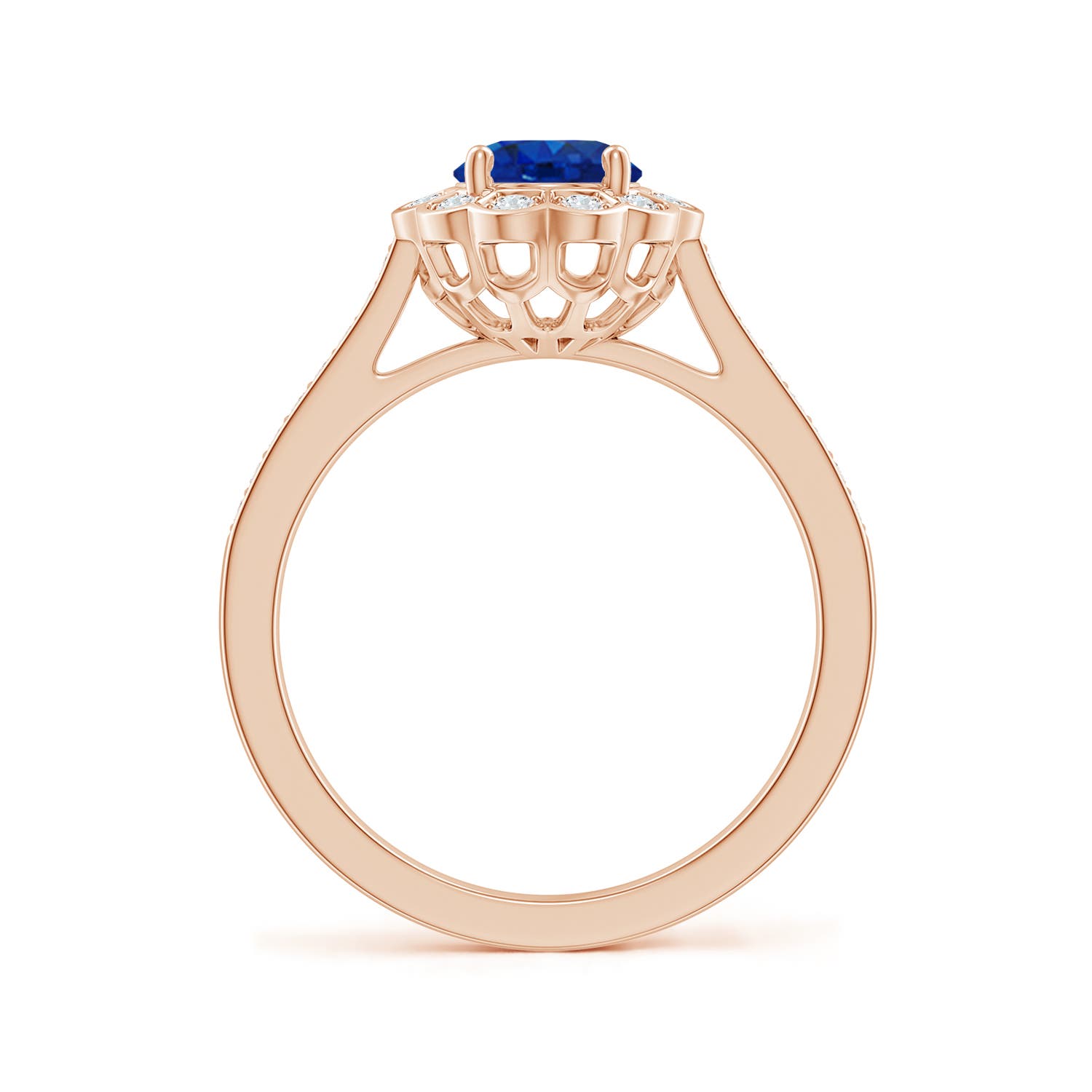 AAA - Blue Sapphire / 1.77 CT / 14 KT Rose Gold