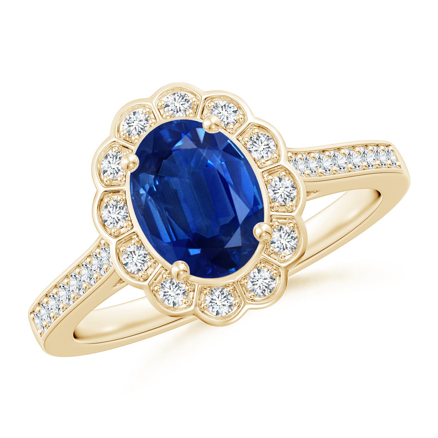 AAA - Blue Sapphire / 1.77 CT / 14 KT Yellow Gold