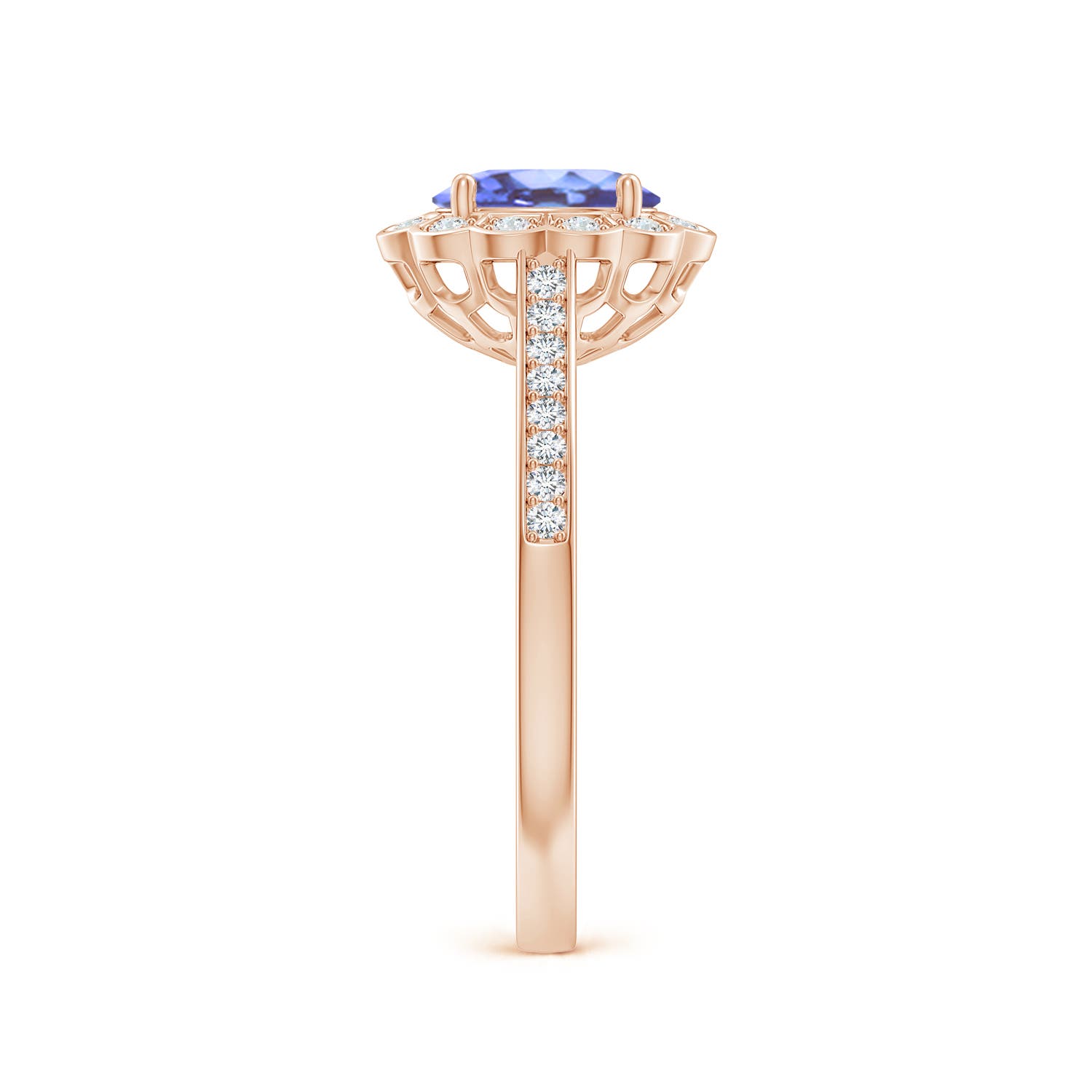 A - Tanzanite / 1 CT / 14 KT Rose Gold