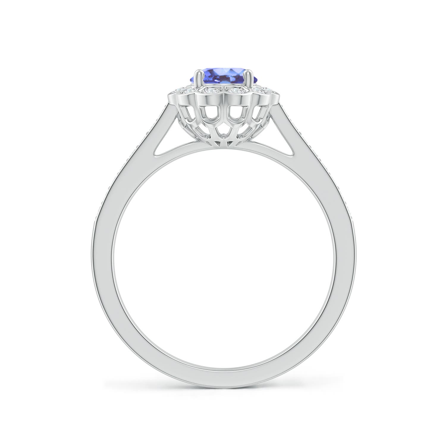 A - Tanzanite / 1 CT / 14 KT White Gold