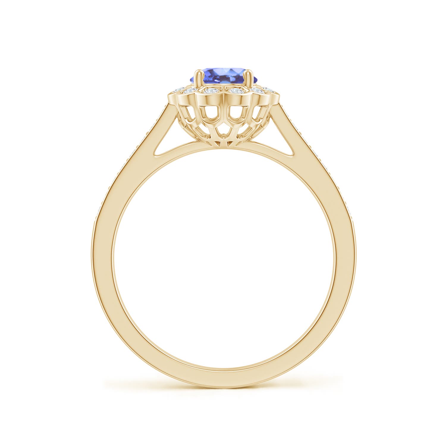 A - Tanzanite / 1 CT / 14 KT Yellow Gold