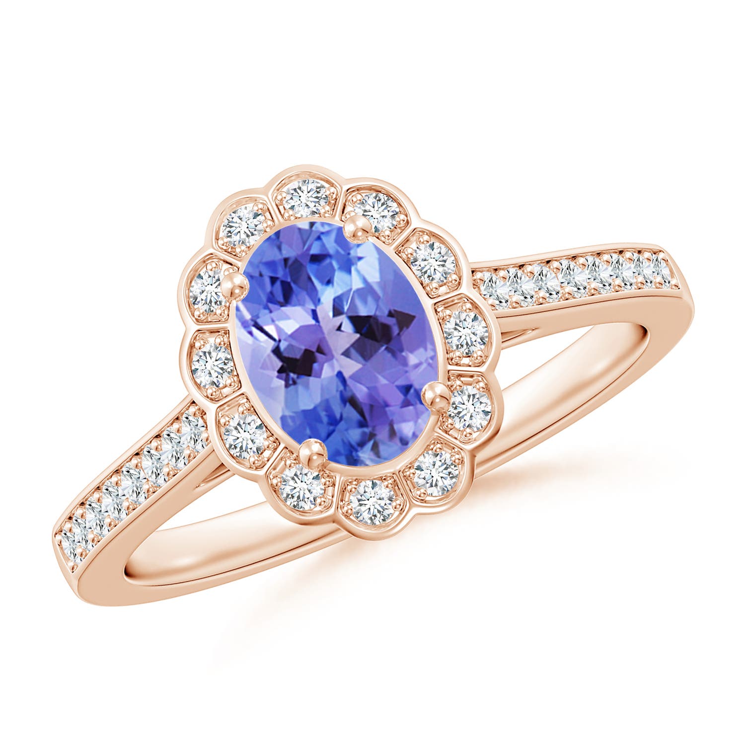 AA - Tanzanite / 1 CT / 14 KT Rose Gold