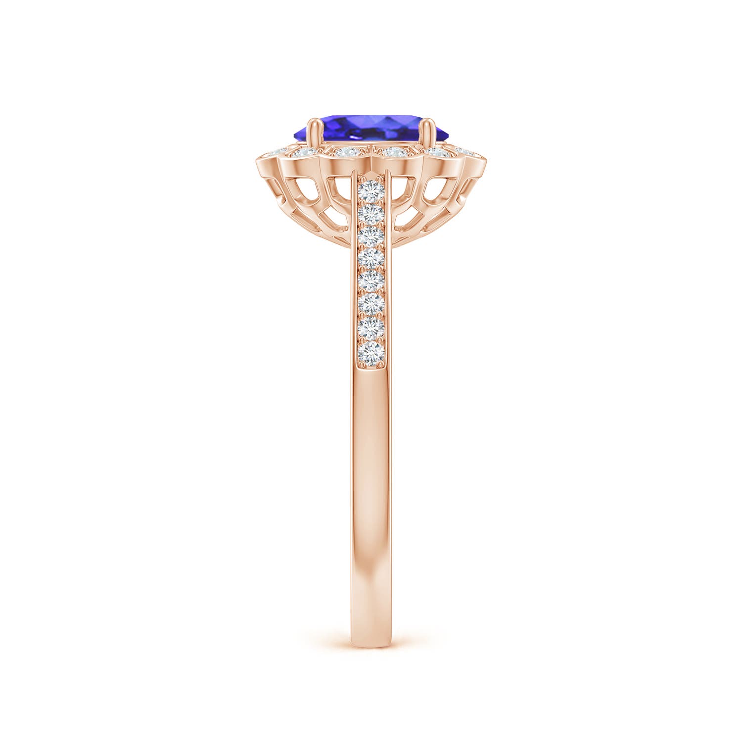 AA - Tanzanite / 1 CT / 14 KT Rose Gold