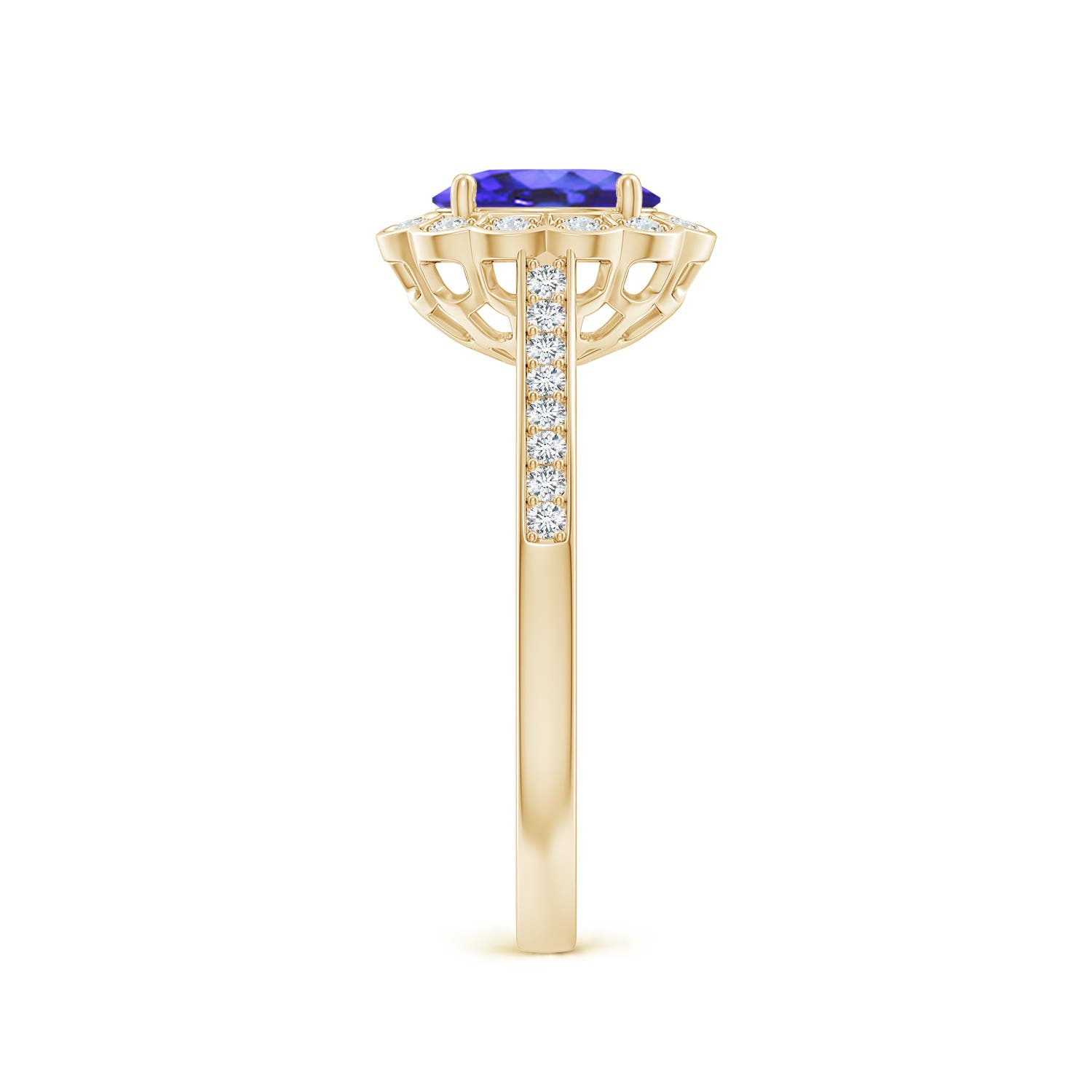 AA - Tanzanite / 1 CT / 14 KT Yellow Gold