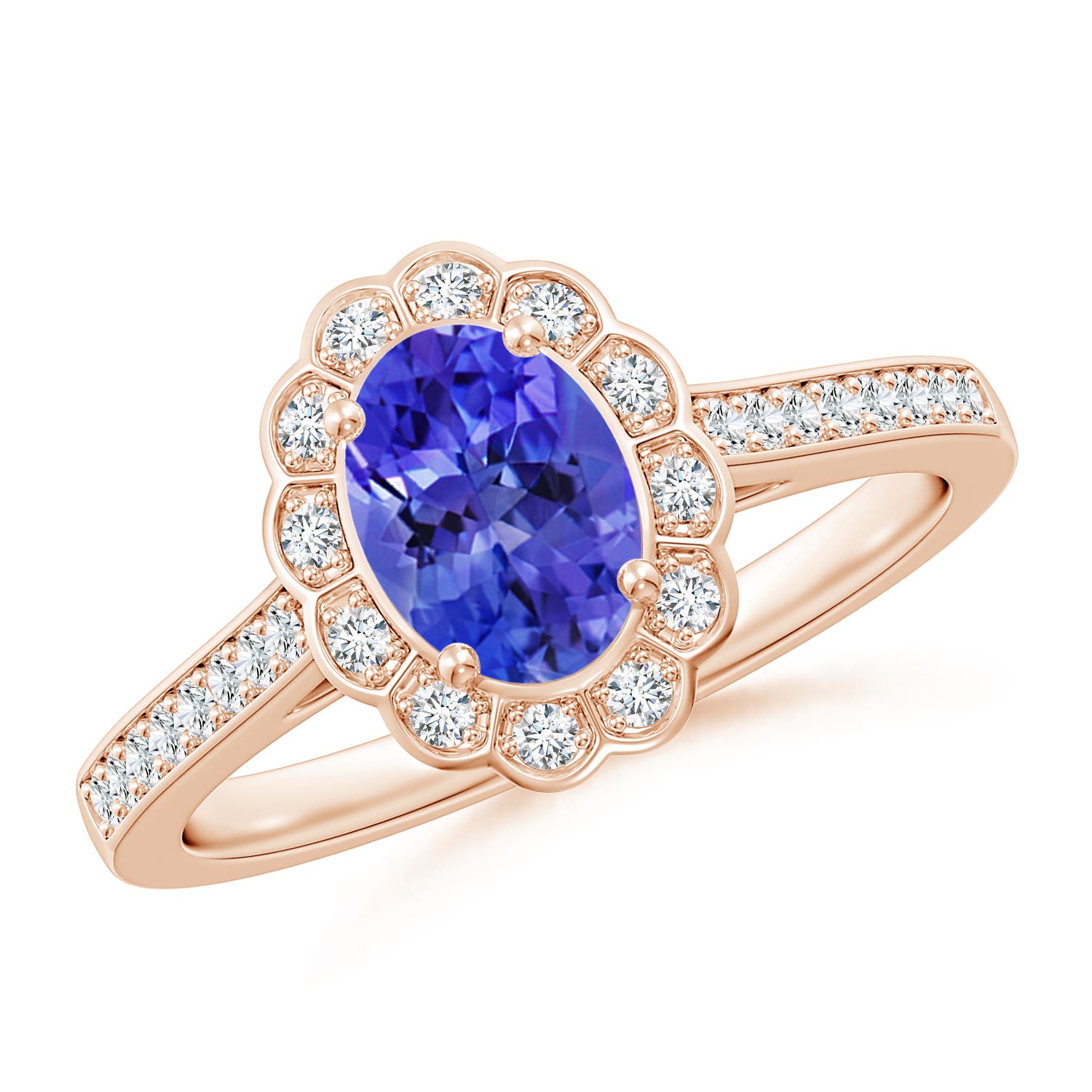 AAA - Tanzanite / 1 CT / 14 KT Rose Gold