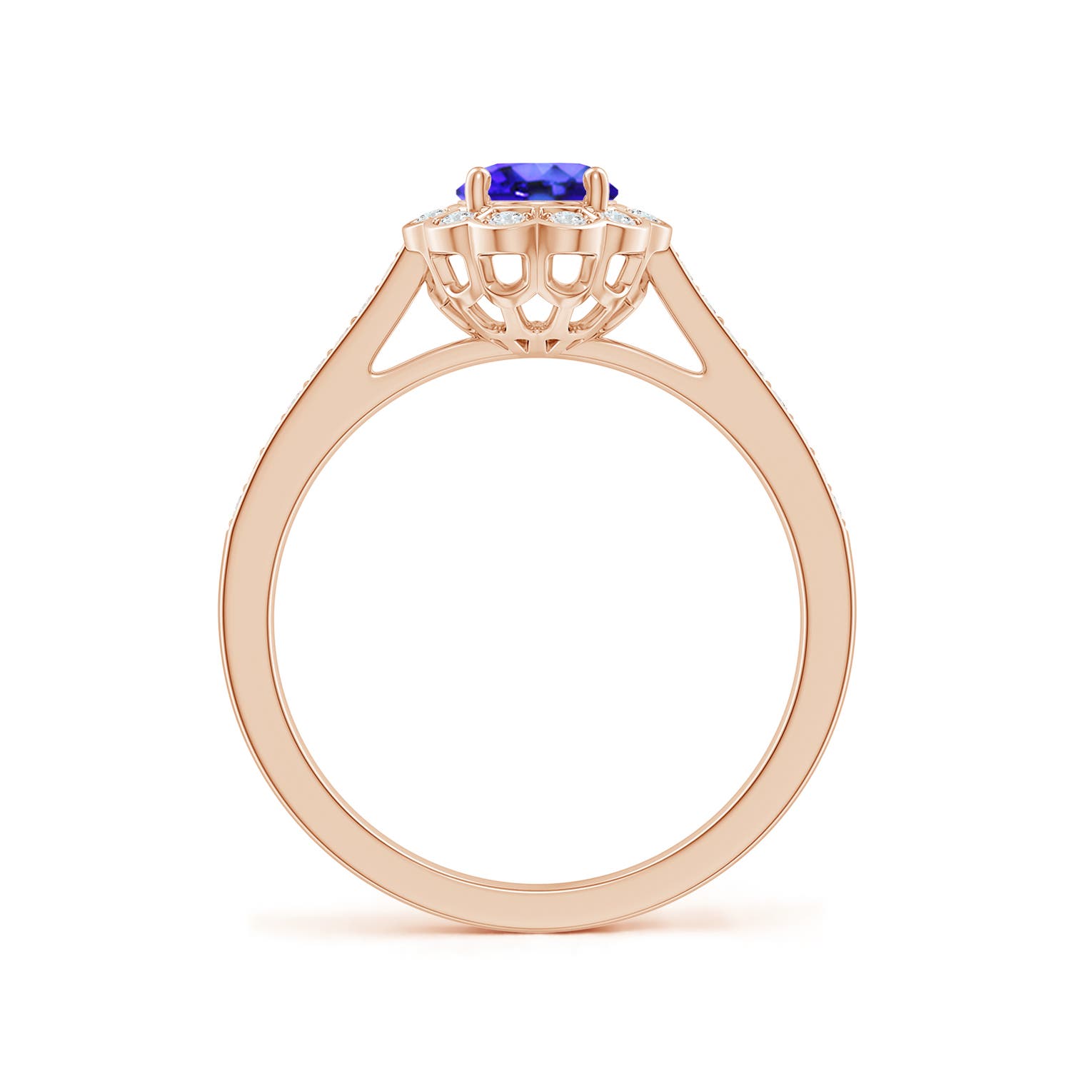 AAA - Tanzanite / 1 CT / 14 KT Rose Gold