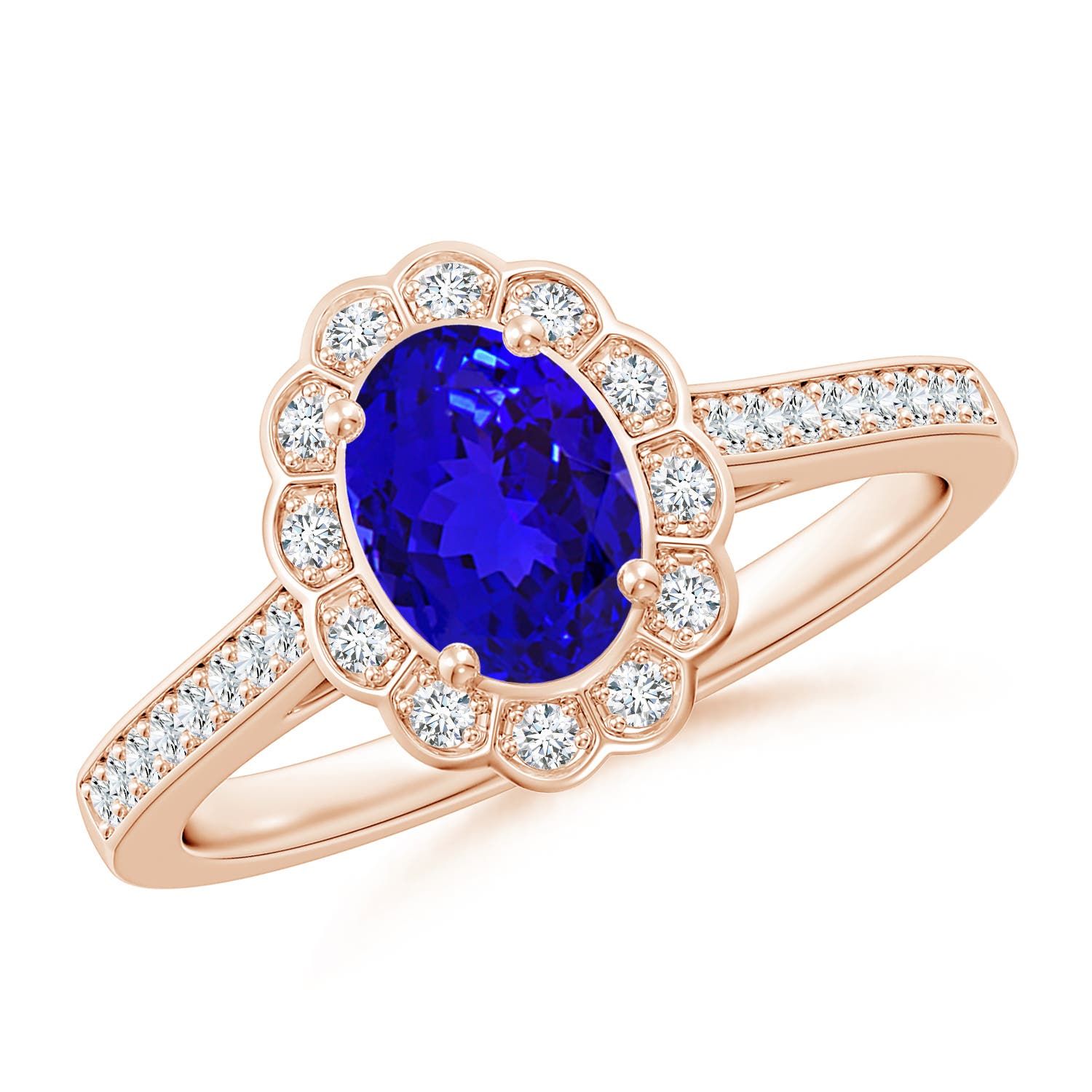 AAAA - Tanzanite / 1 CT / 14 KT Rose Gold