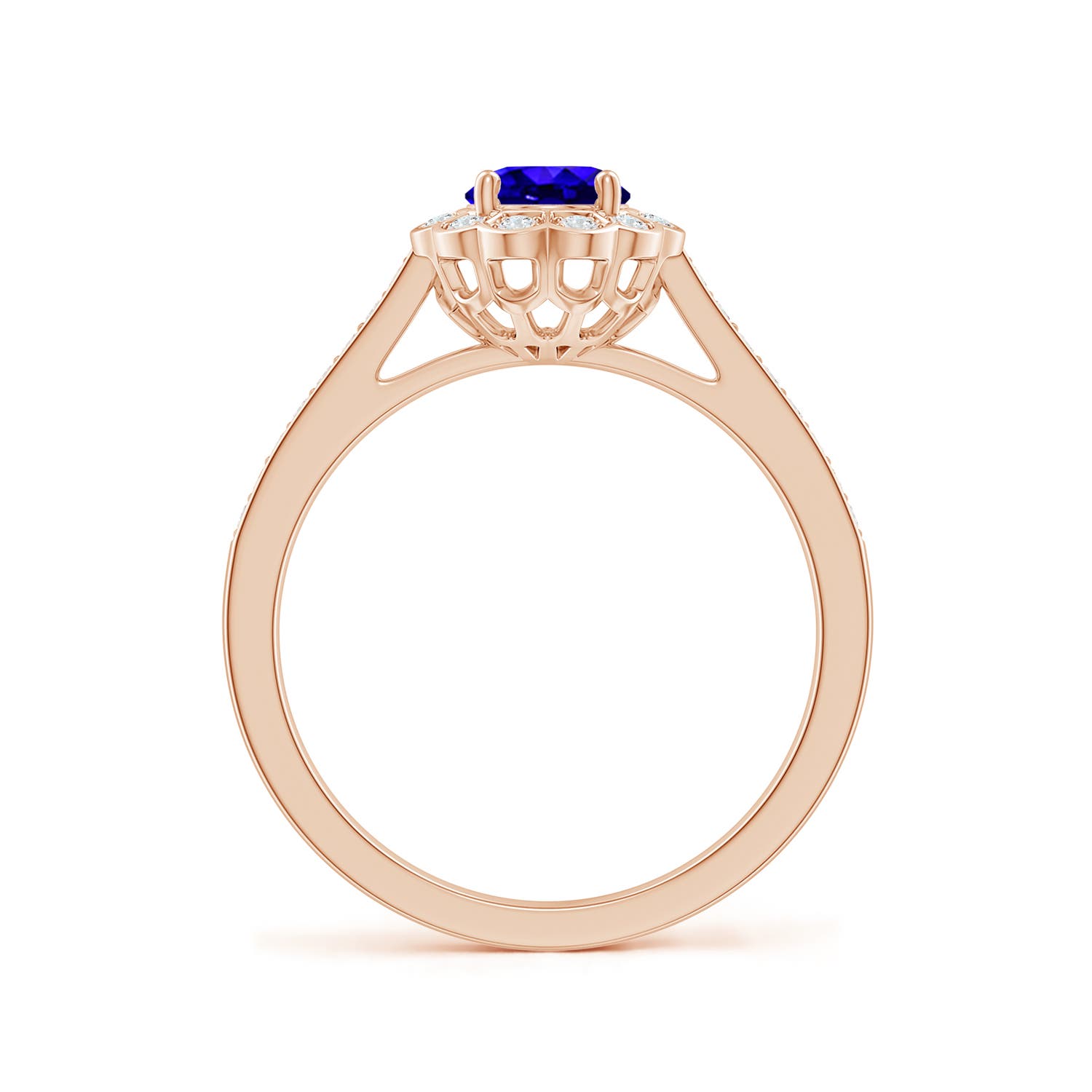 AAAA - Tanzanite / 1 CT / 14 KT Rose Gold