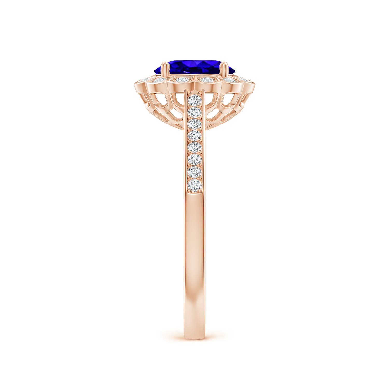 AAAA - Tanzanite / 1 CT / 14 KT Rose Gold