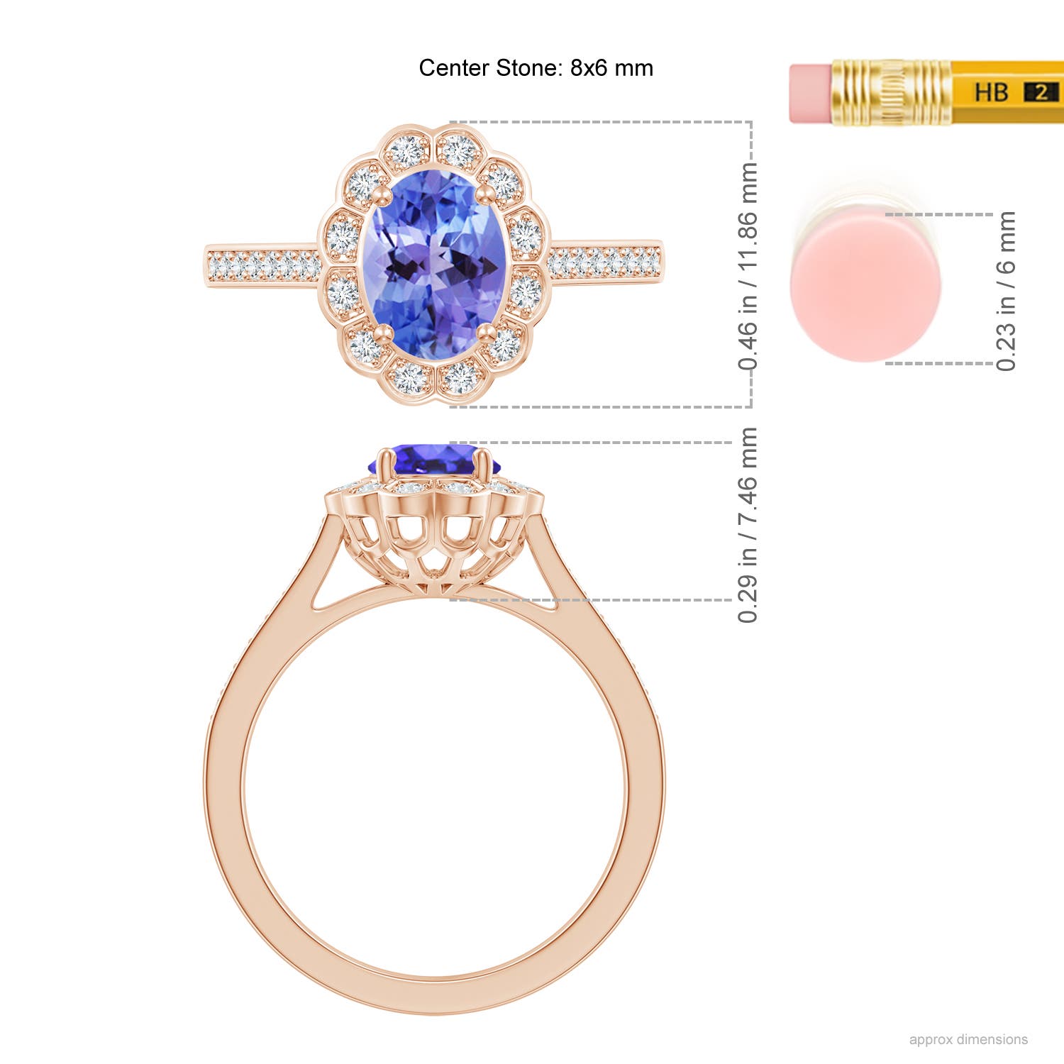 AA - Tanzanite / 1.47 CT / 14 KT Rose Gold