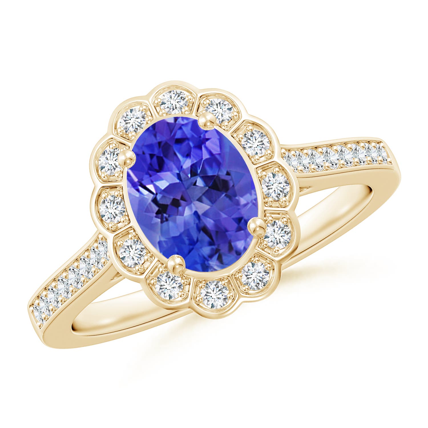 AAA - Tanzanite / 1.47 CT / 14 KT Yellow Gold