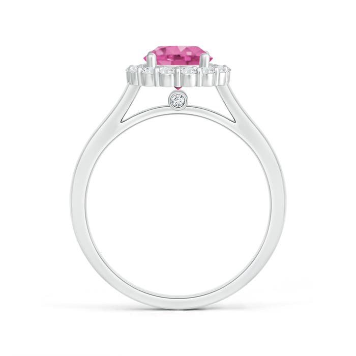 AAA - Pink Sapphire / 1.48 CT / 14 KT White Gold