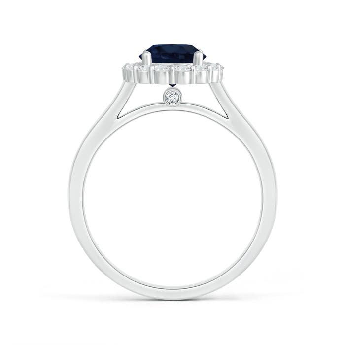 A - Blue Sapphire / 1.43 CT / 14 KT White Gold