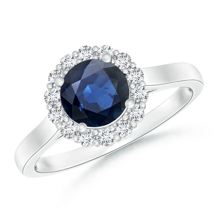 AA - Blue Sapphire / 1.43 CT / 14 KT White Gold