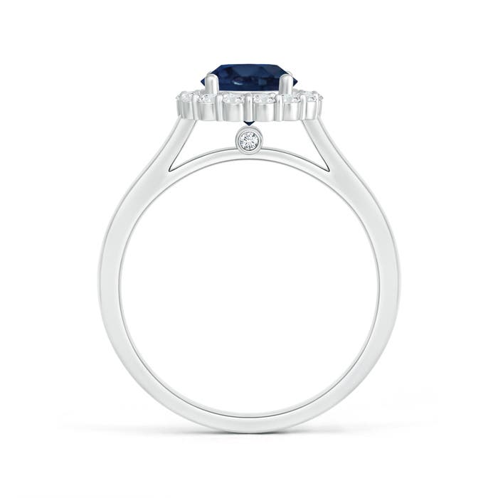 AA - Blue Sapphire / 1.43 CT / 14 KT White Gold