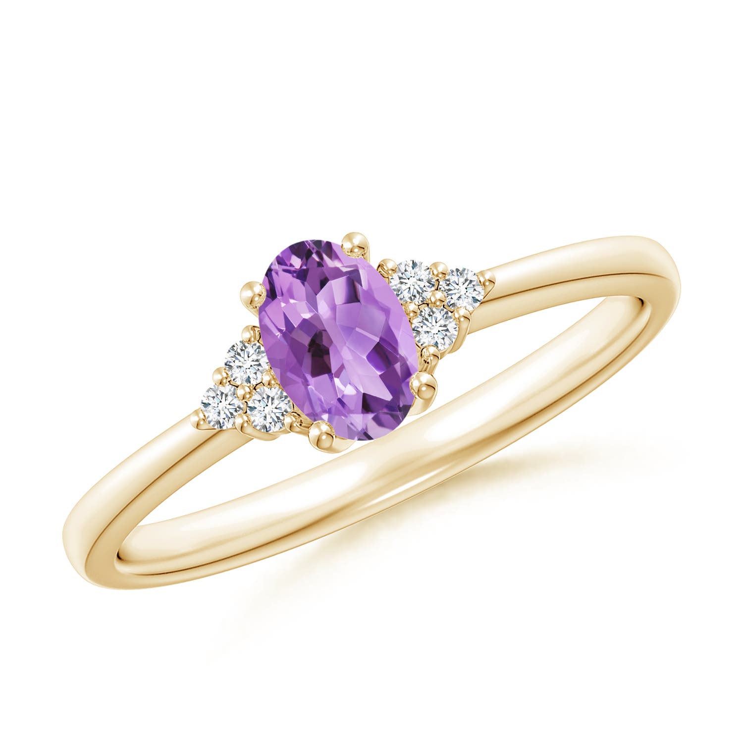 A - Amethyst / 0.46 CT / 14 KT Yellow Gold