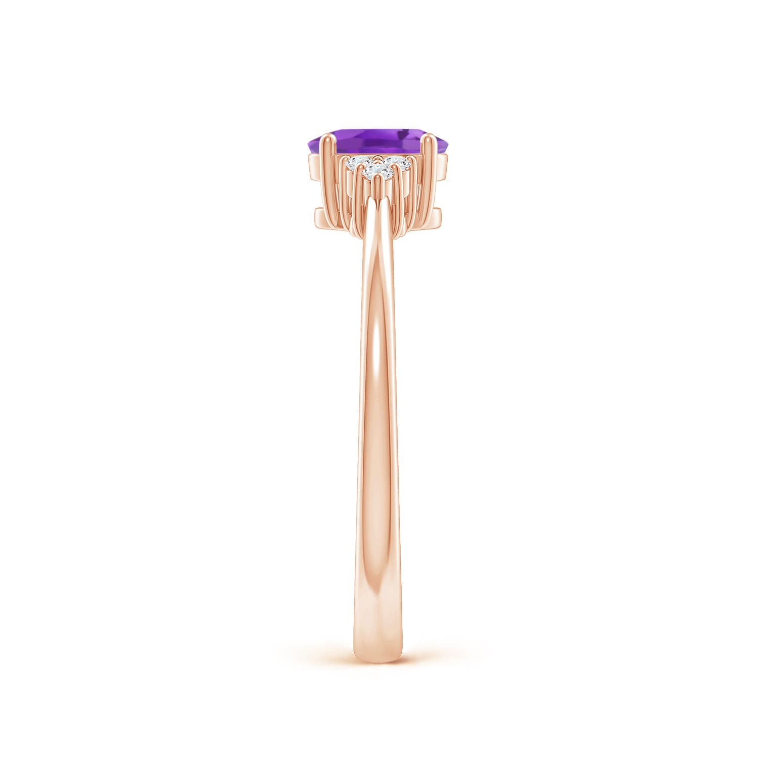 AA - Amethyst / 0.46 CT / 14 KT Rose Gold