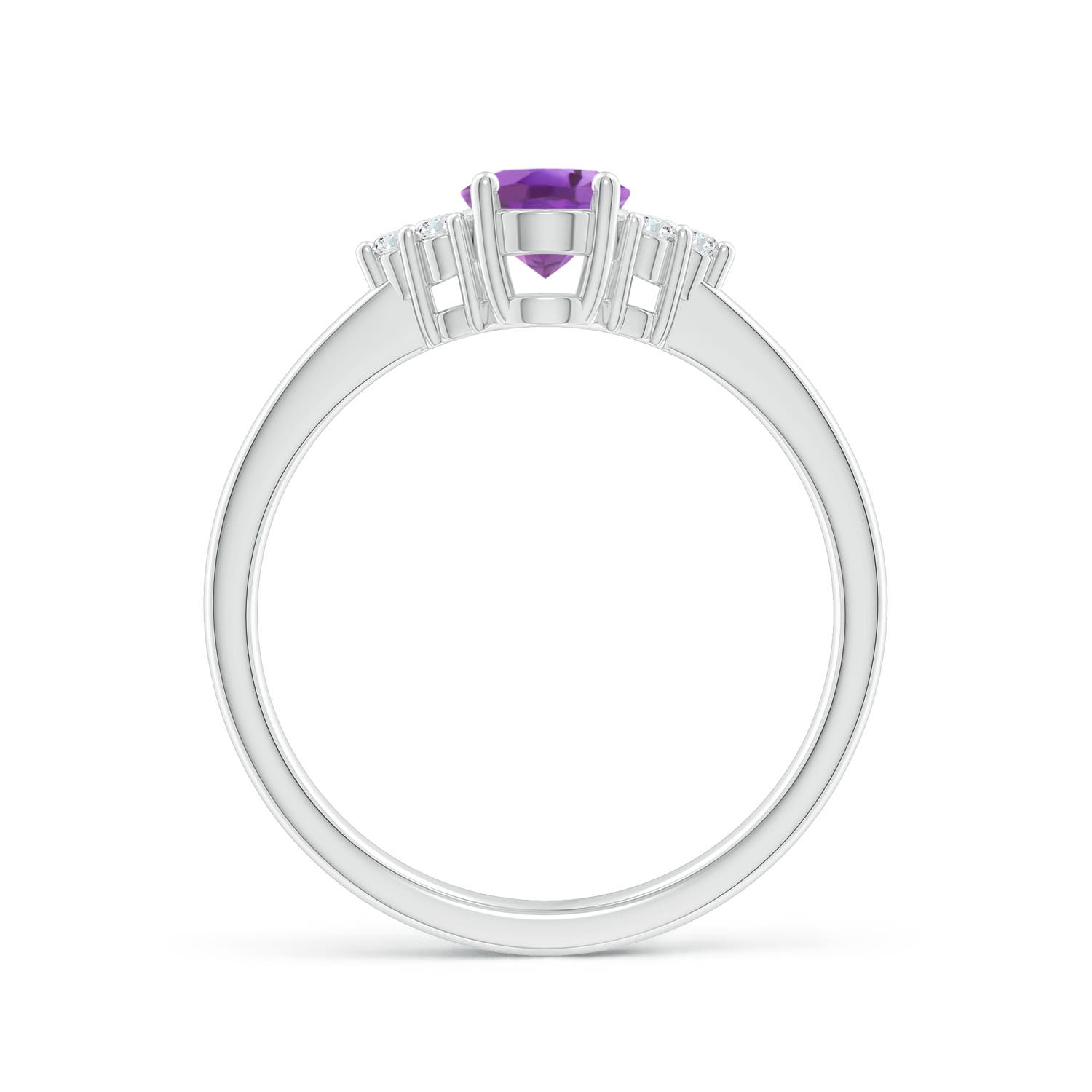 A - Amethyst / 0.78 CT / 14 KT White Gold