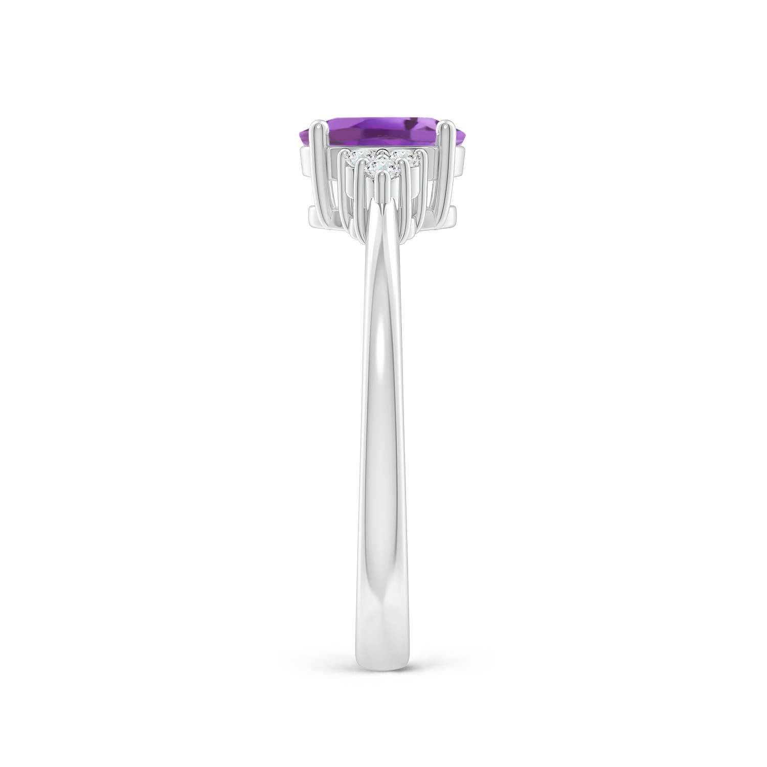 A - Amethyst / 0.78 CT / 14 KT White Gold