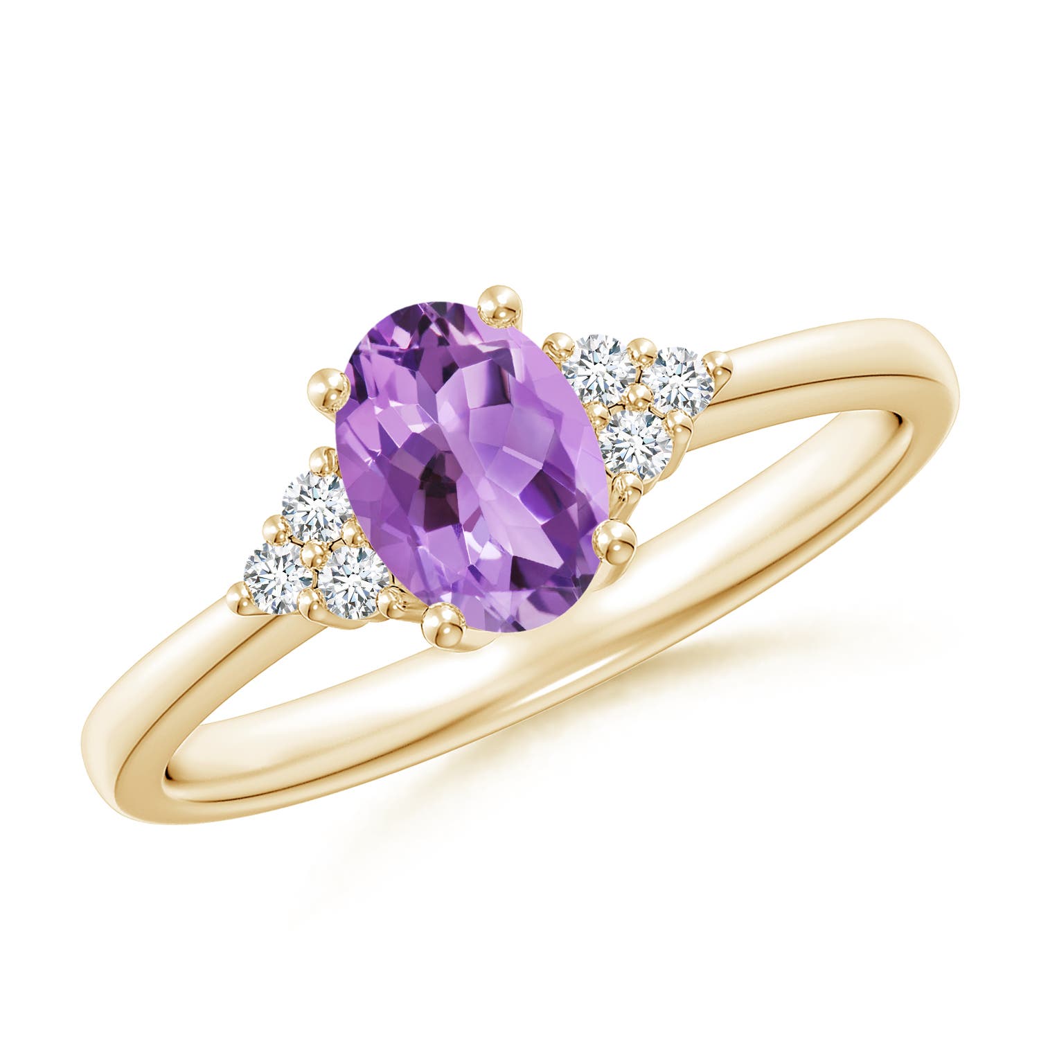 A - Amethyst / 0.78 CT / 14 KT Yellow Gold