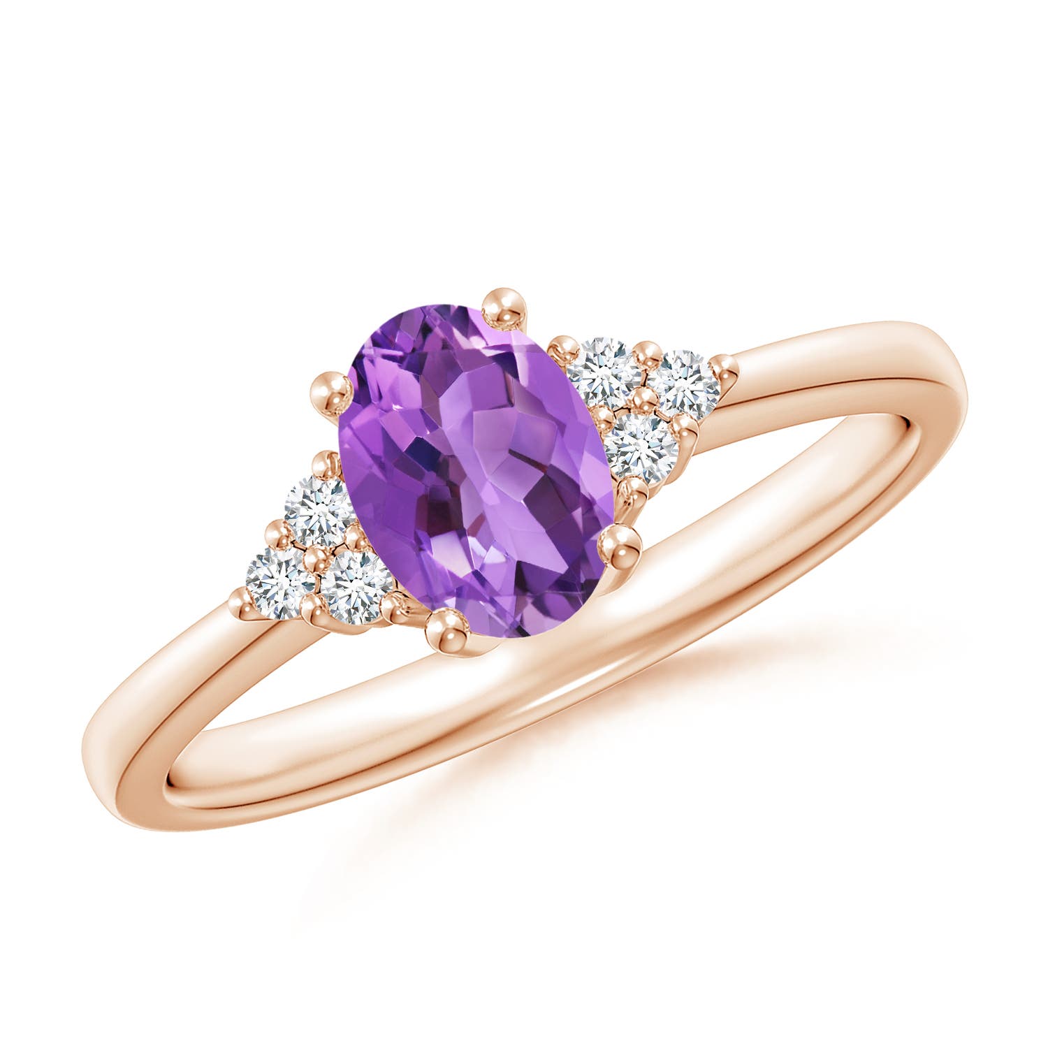 AA - Amethyst / 0.78 CT / 14 KT Rose Gold