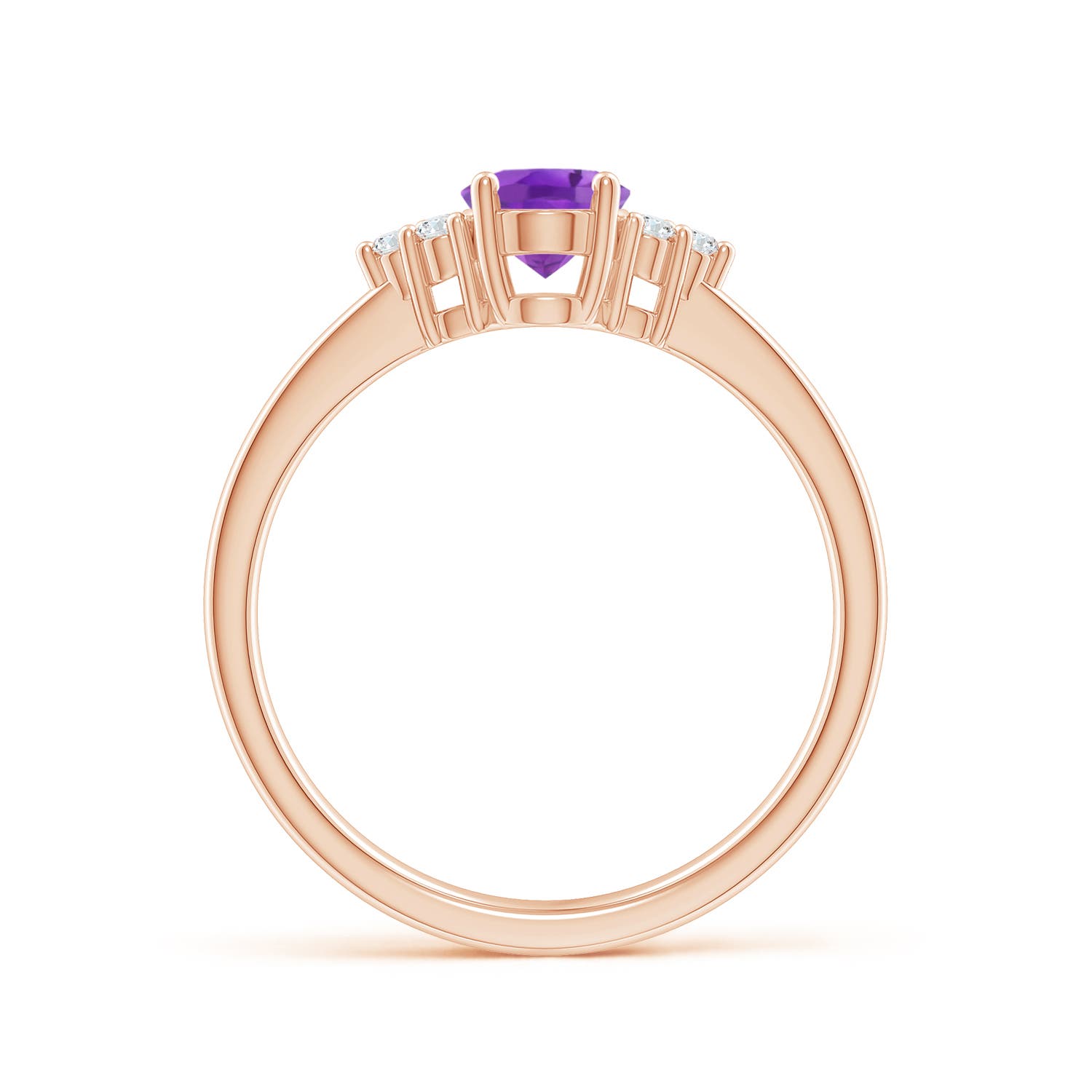 AA - Amethyst / 0.78 CT / 14 KT Rose Gold