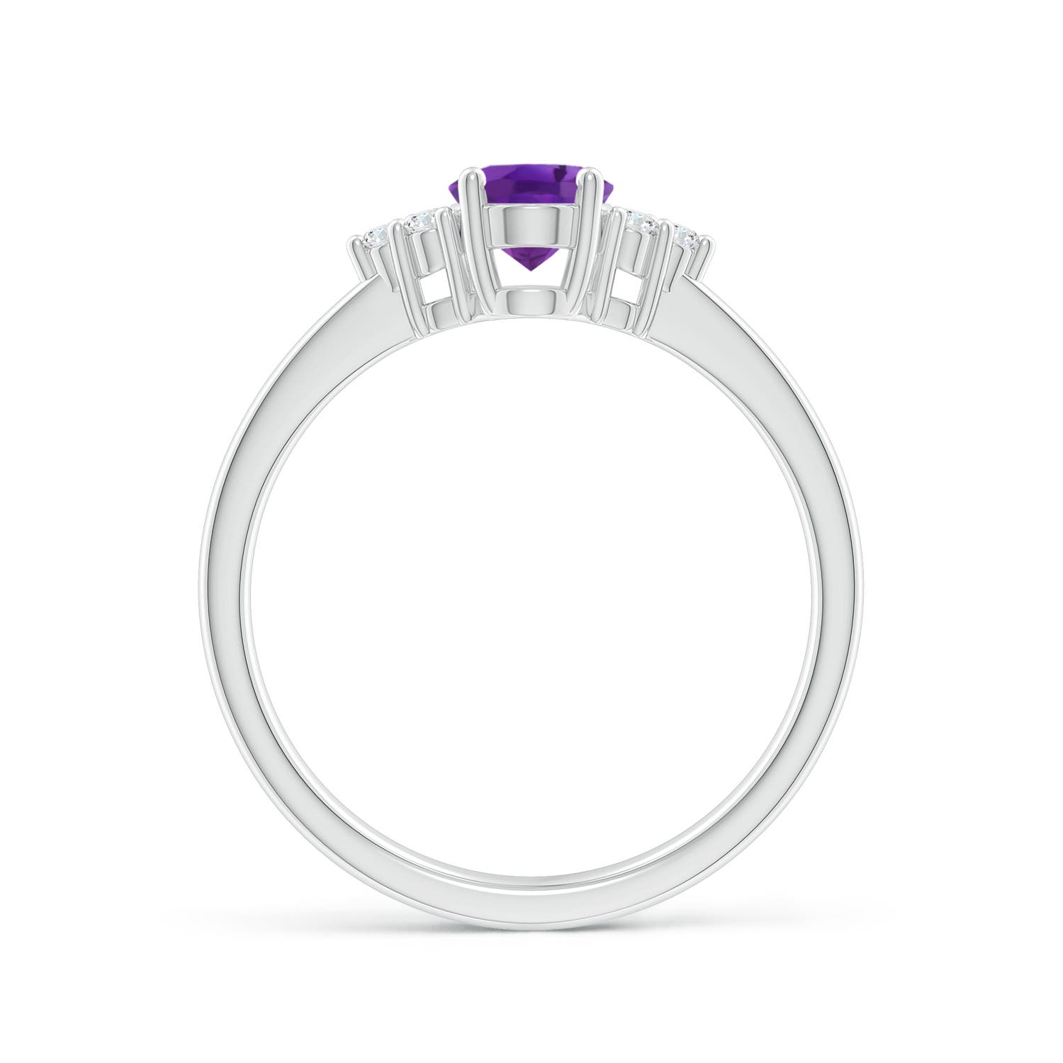 AAA - Amethyst / 0.78 CT / 14 KT White Gold