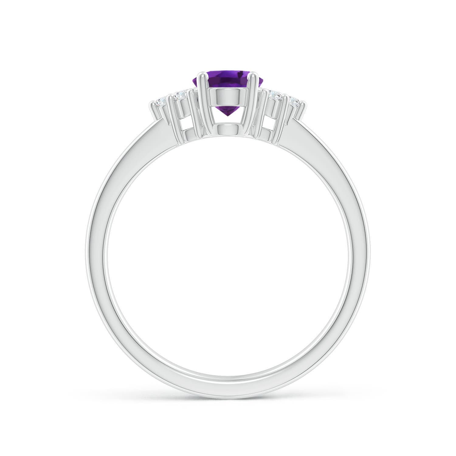 AAAA - Amethyst / 0.78 CT / 14 KT White Gold